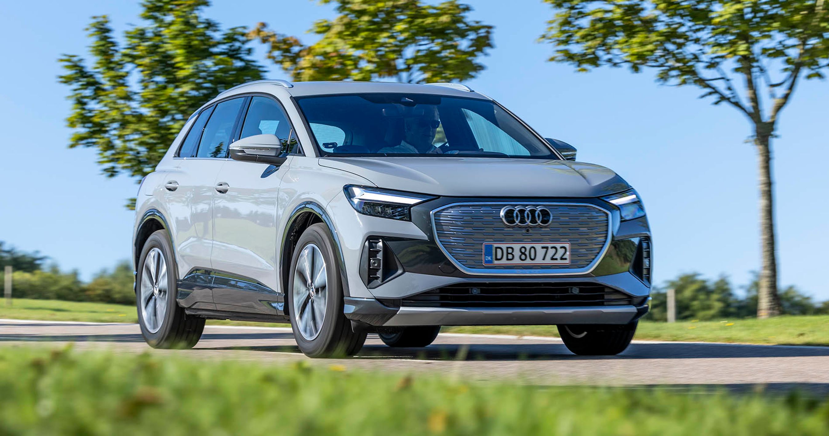 Audi Q4 e-tron set forfra