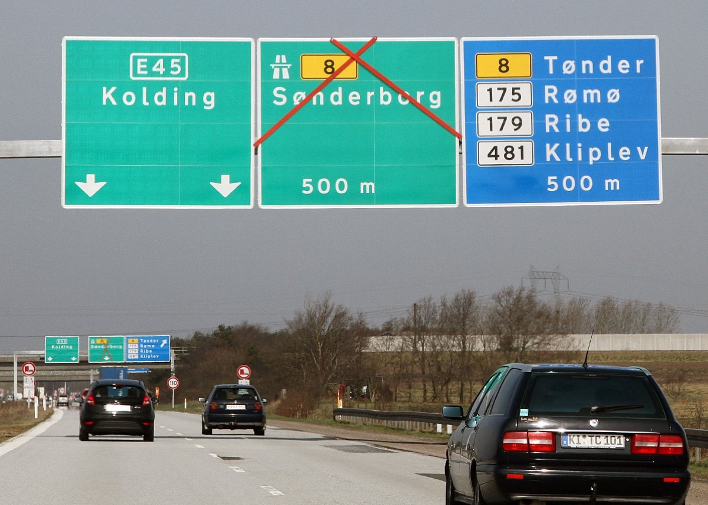 Når det røde kryds er fjernet, er der direkte motorvej helt fra København/Hamborg til Sønderborg.