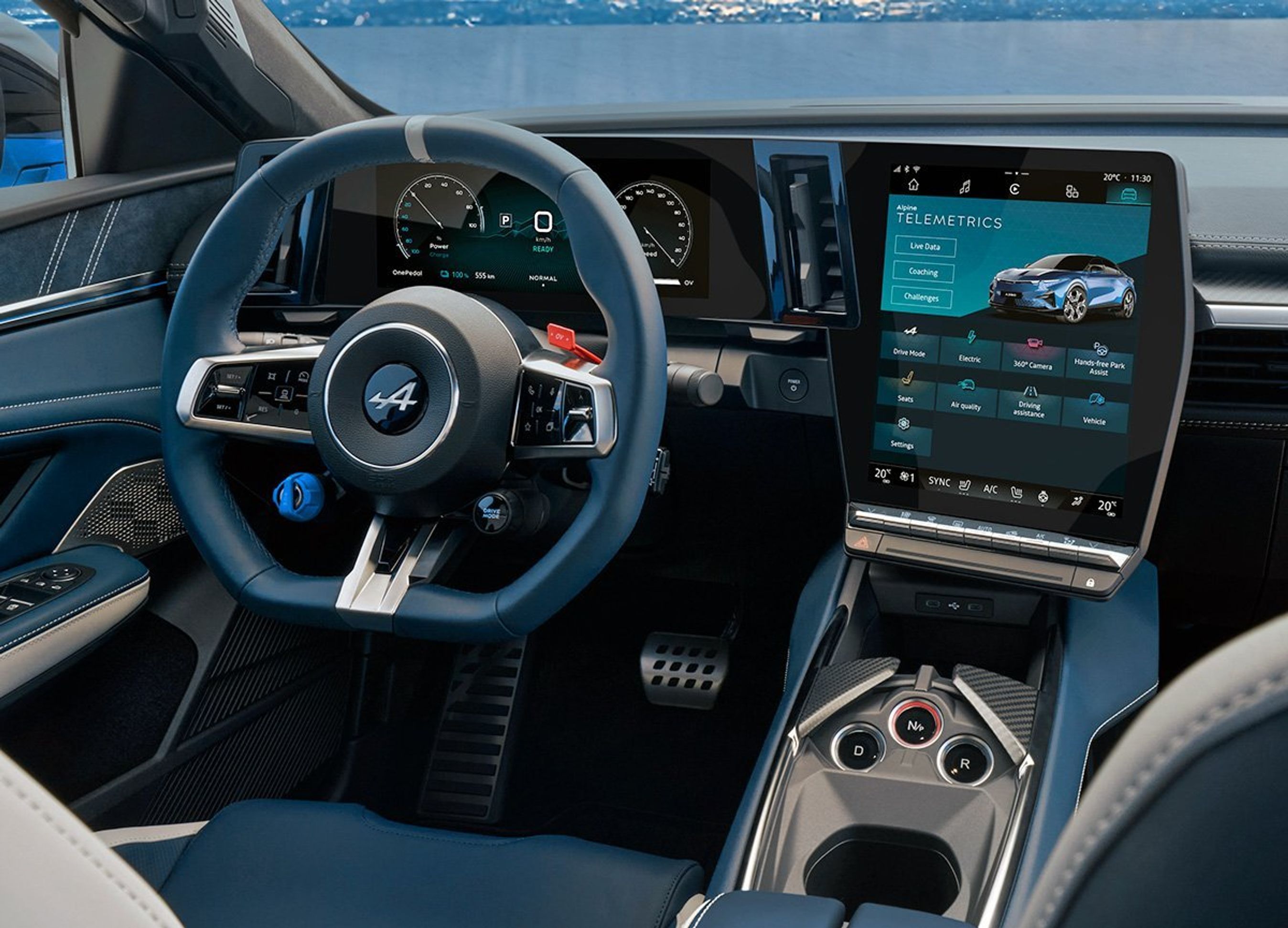 Førerpladsen i Alpine A390.