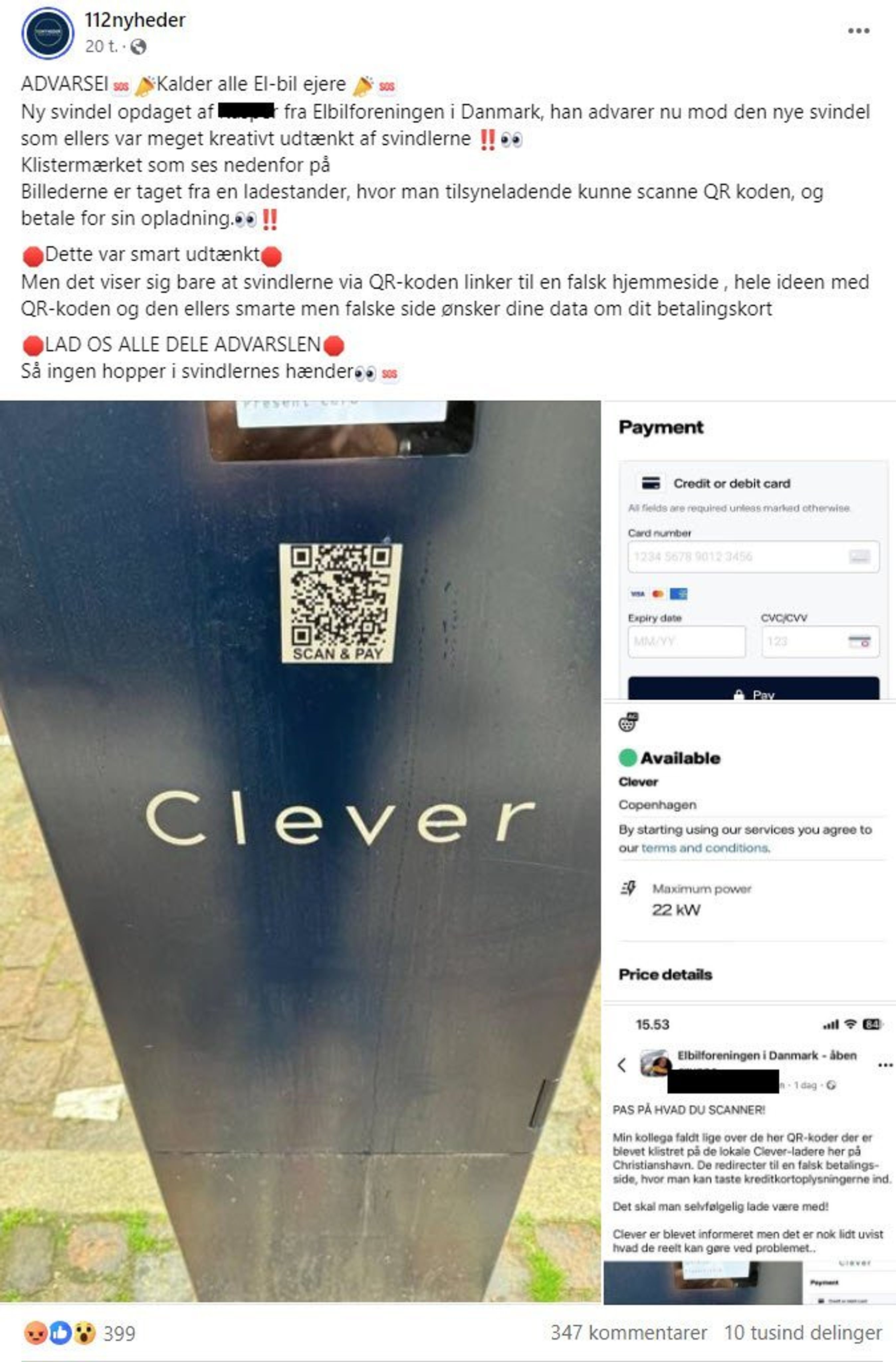 Skærmbillede fra Facebook