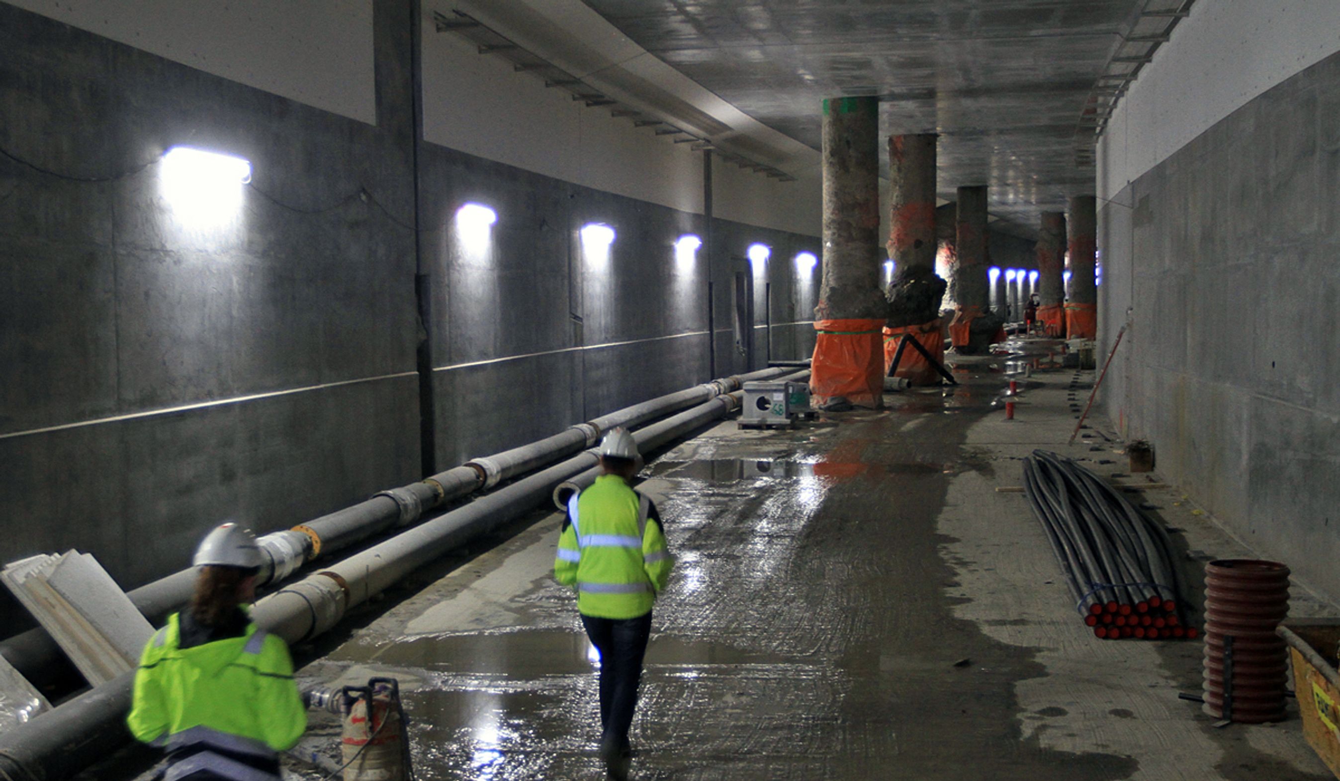 Første etape af Nordhavnstunnellen er under anlæg.