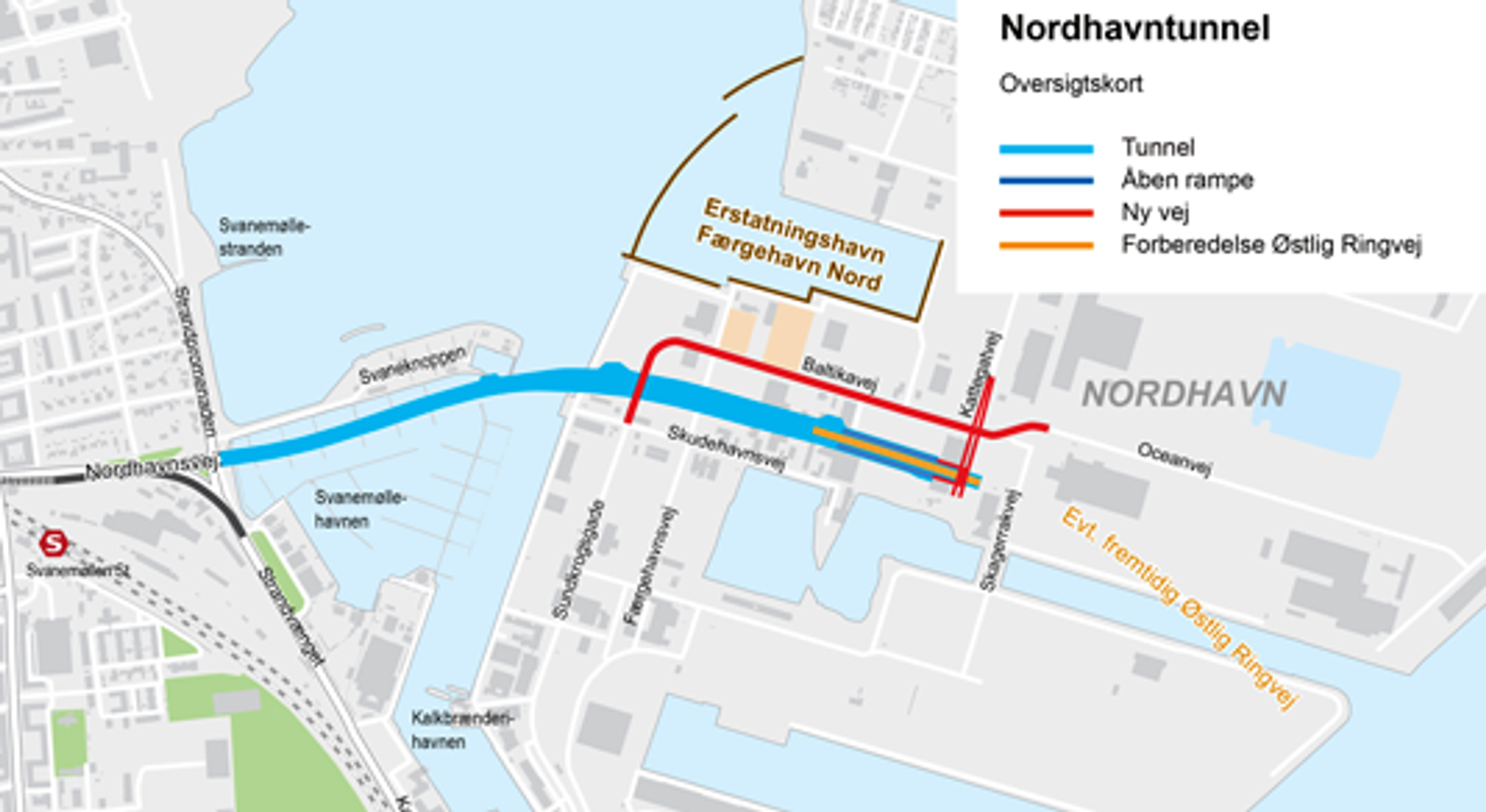 Den nye del af tunnelen bliver 1,4 km lang og kommer til at gå under vand på den største del af strækningen.