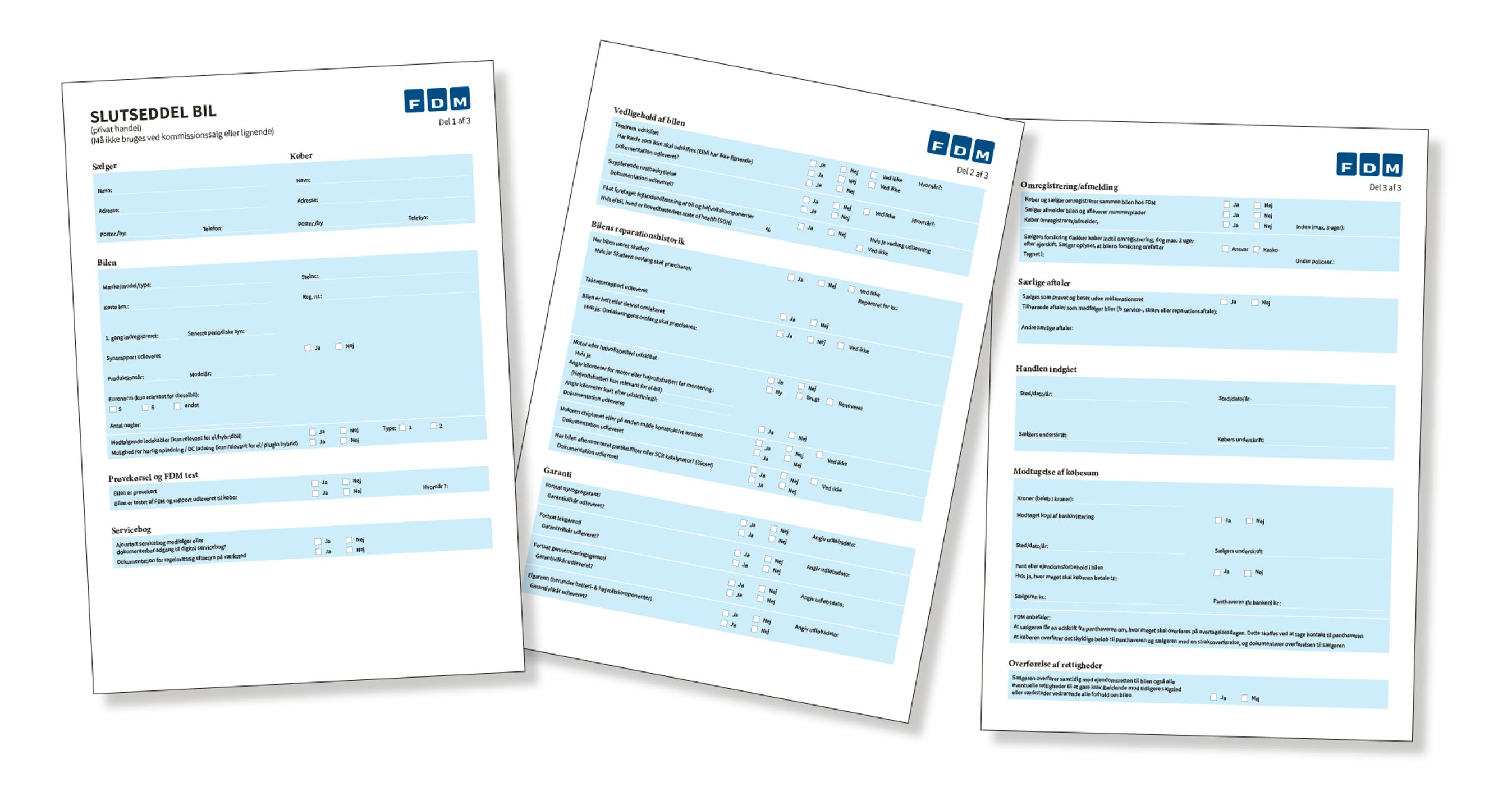 FDM slutseddel – nu også til el- og hybridbiler
