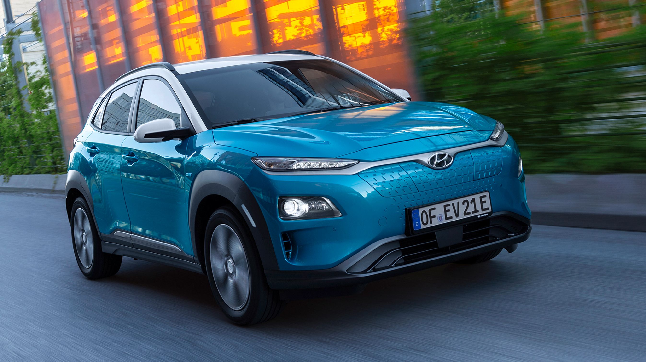 Hyundai Kona EV forfra