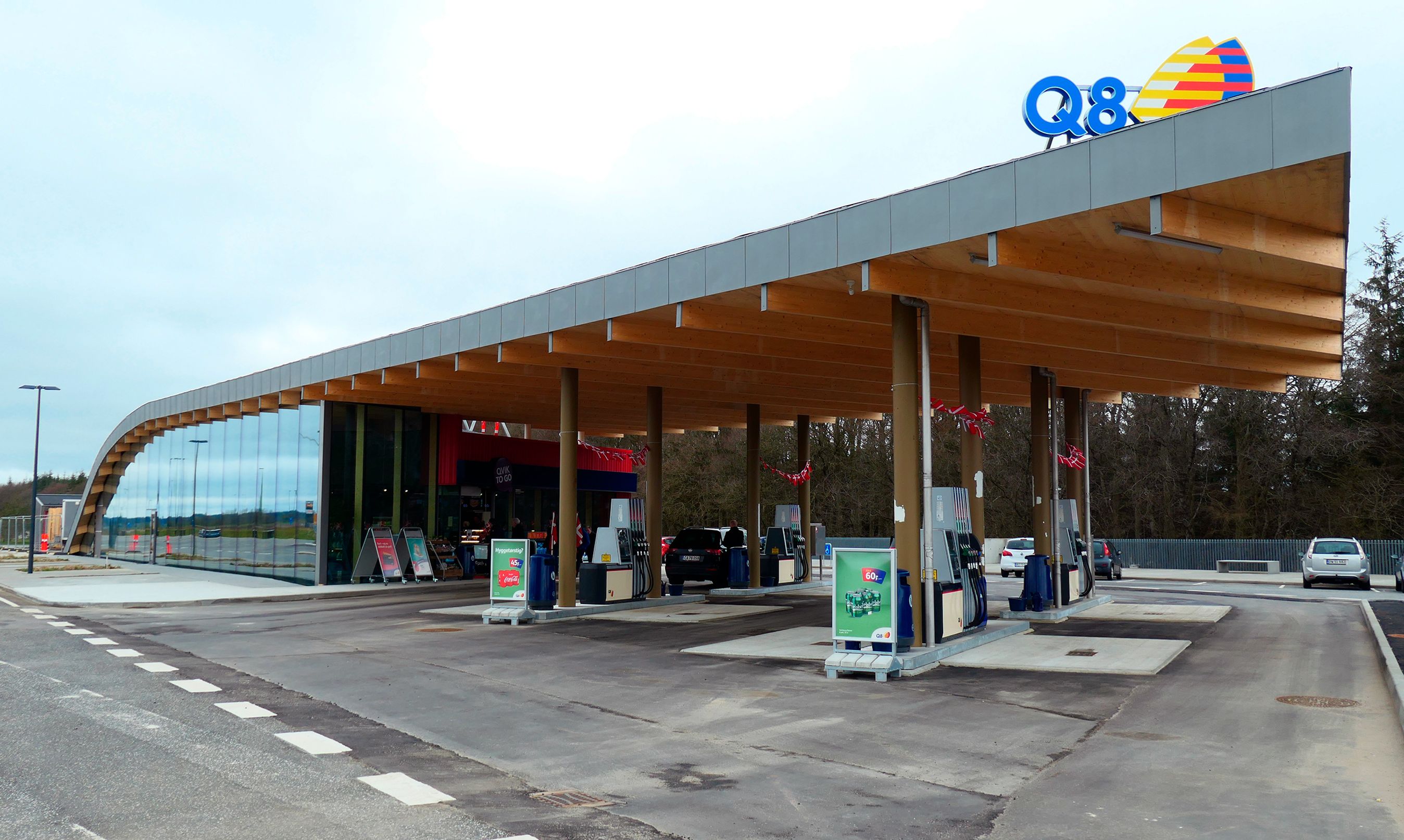 Q8-serviceanlægget ved Silkeborg.