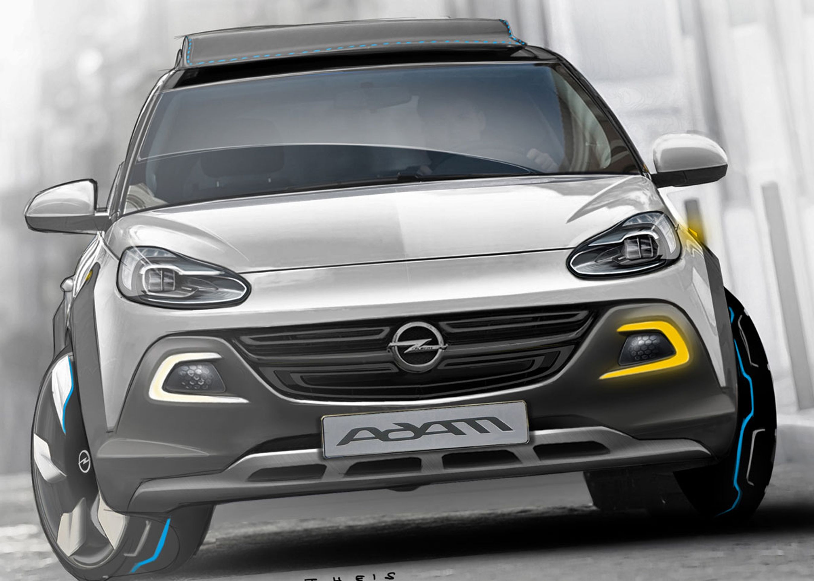 Adam Rocks-konceptbilen har fået en noget anden front og er også bredere