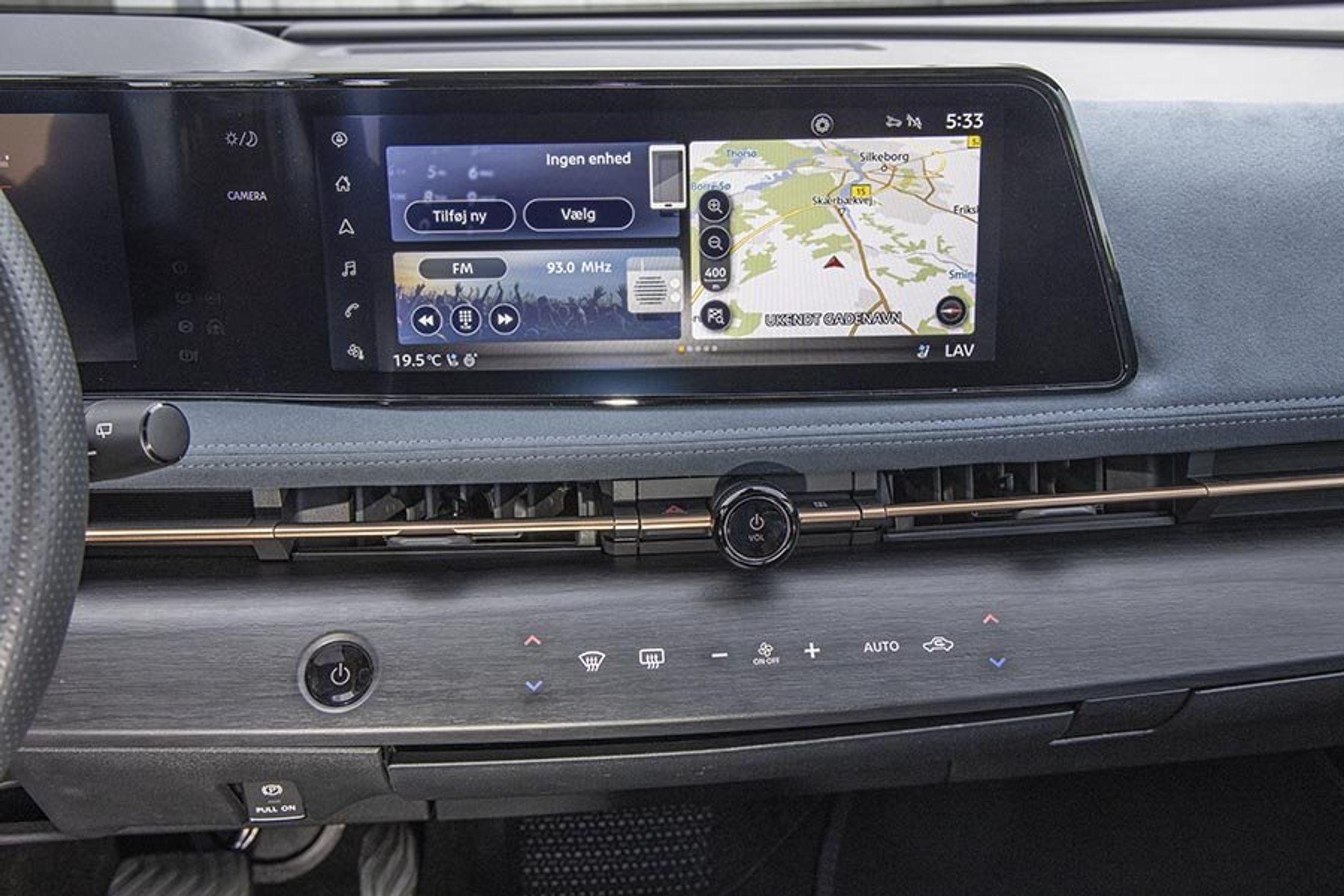 Skærmen er tydelig og let at betjene.