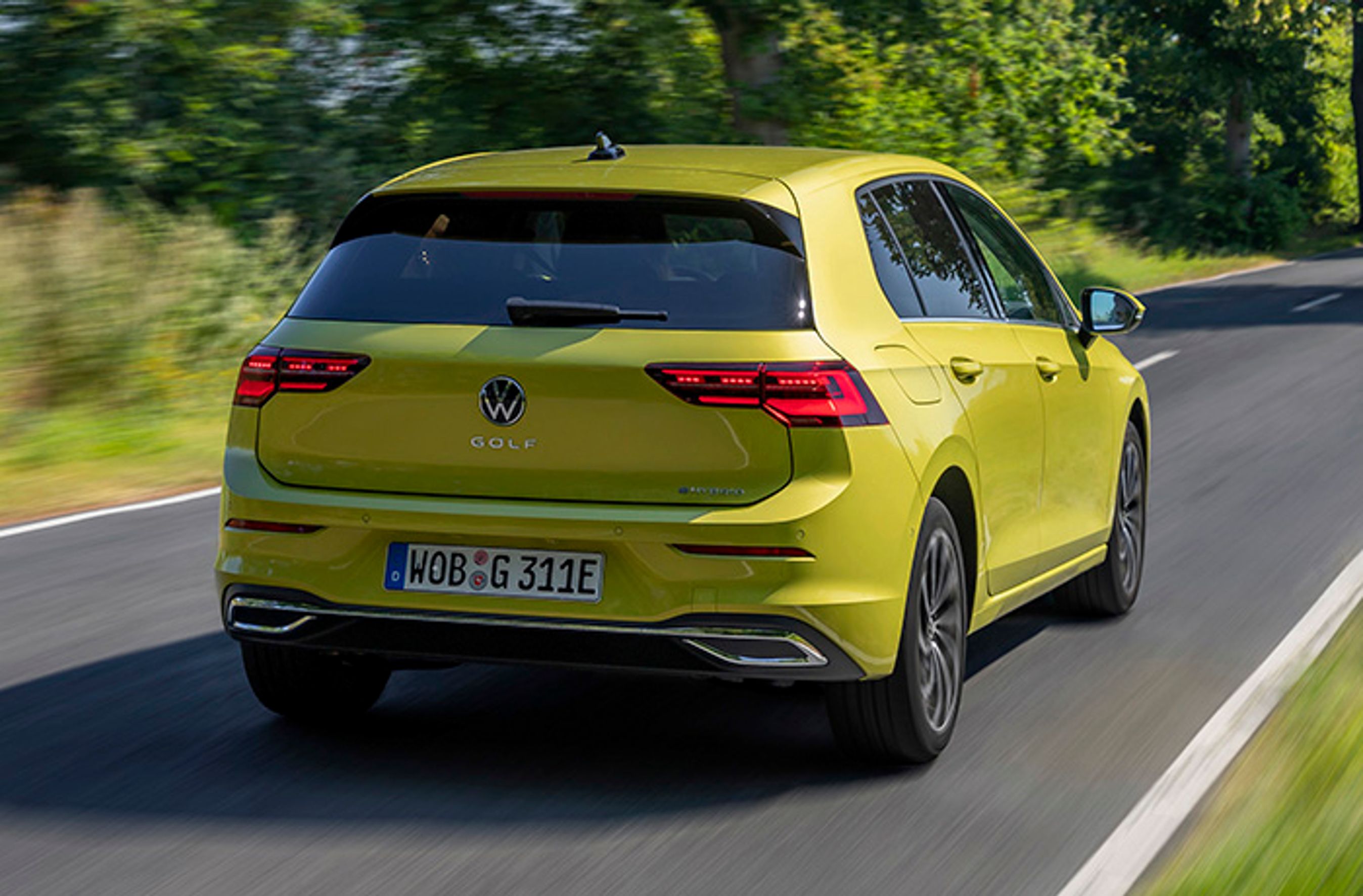 VW Golf eHybrid bagfra