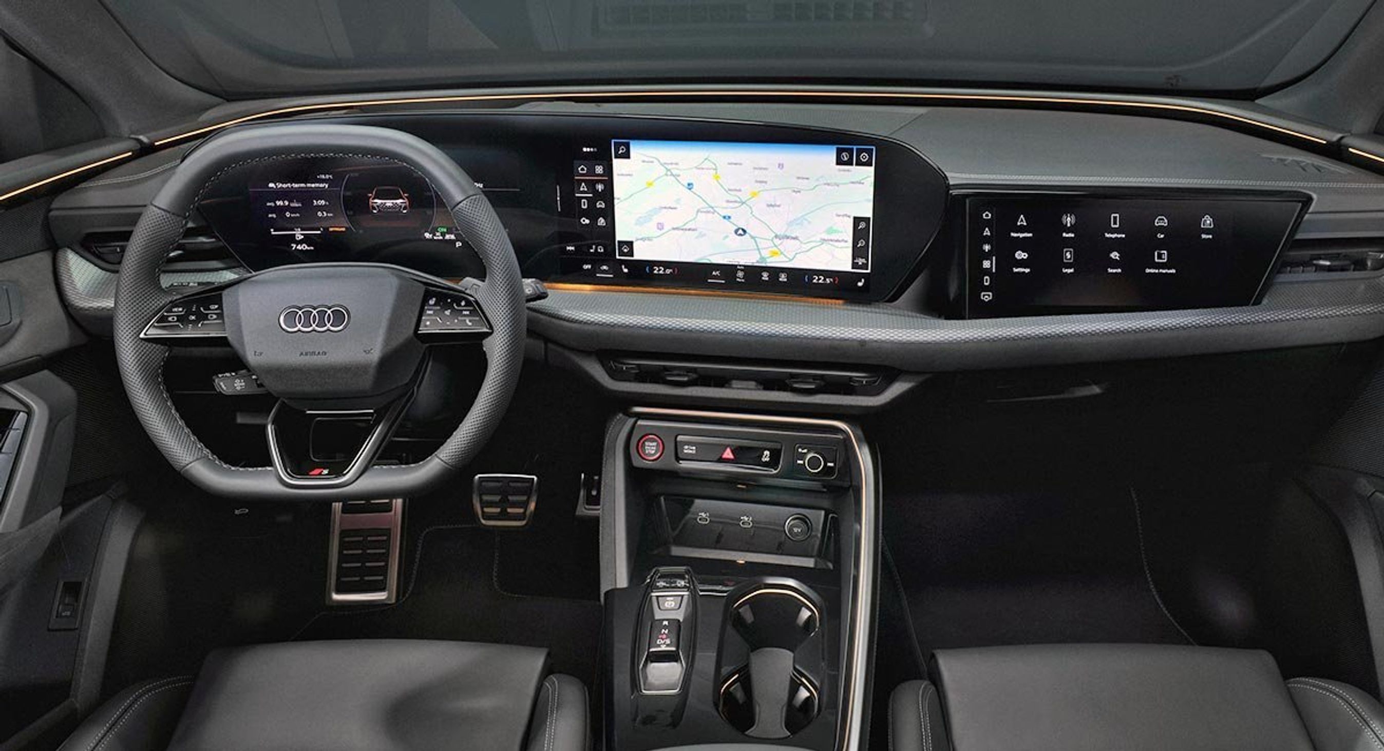 Førerpladsen i Audi Q5.