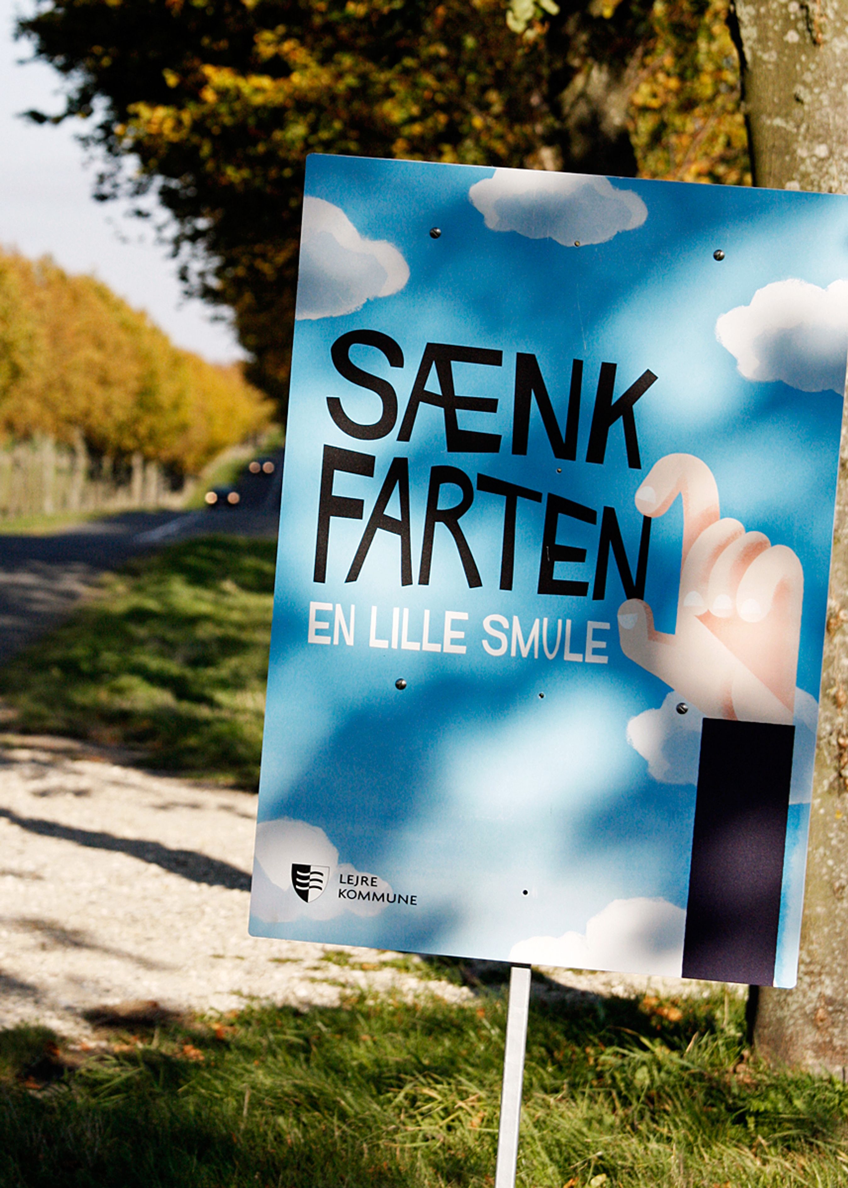 6.000 af disse skilte er skudt op langs de danske veje.