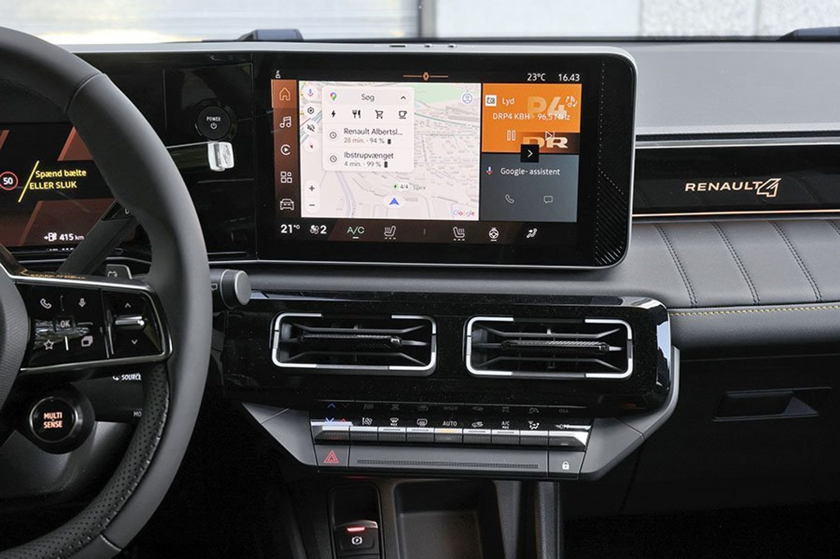 Skærm i kabinen i en Renault 4