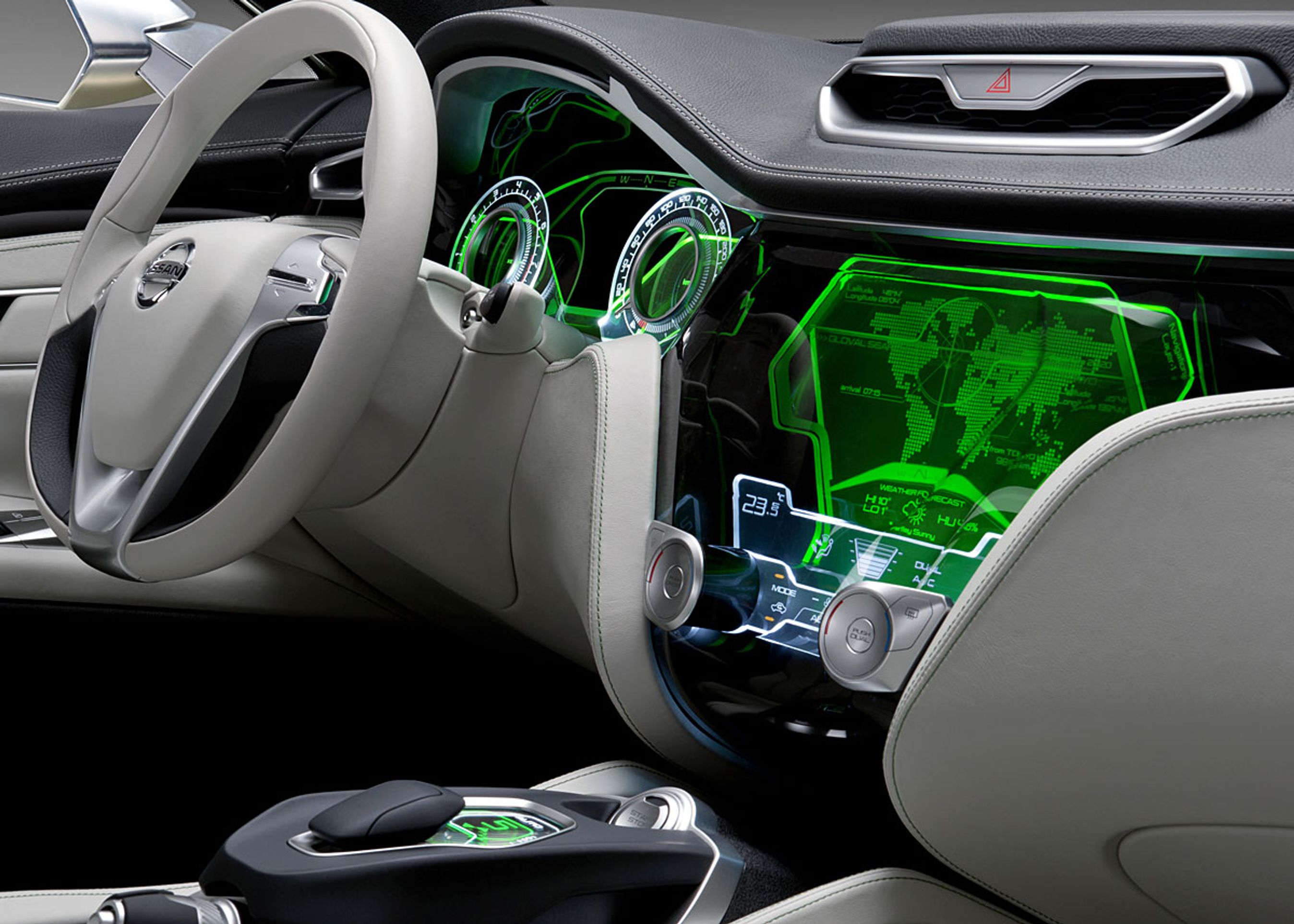 OK, her er vi klart over i konceptafdelingen, selv om der godt kan være substans bag tanken om en stor skærm i midterkonsollen.