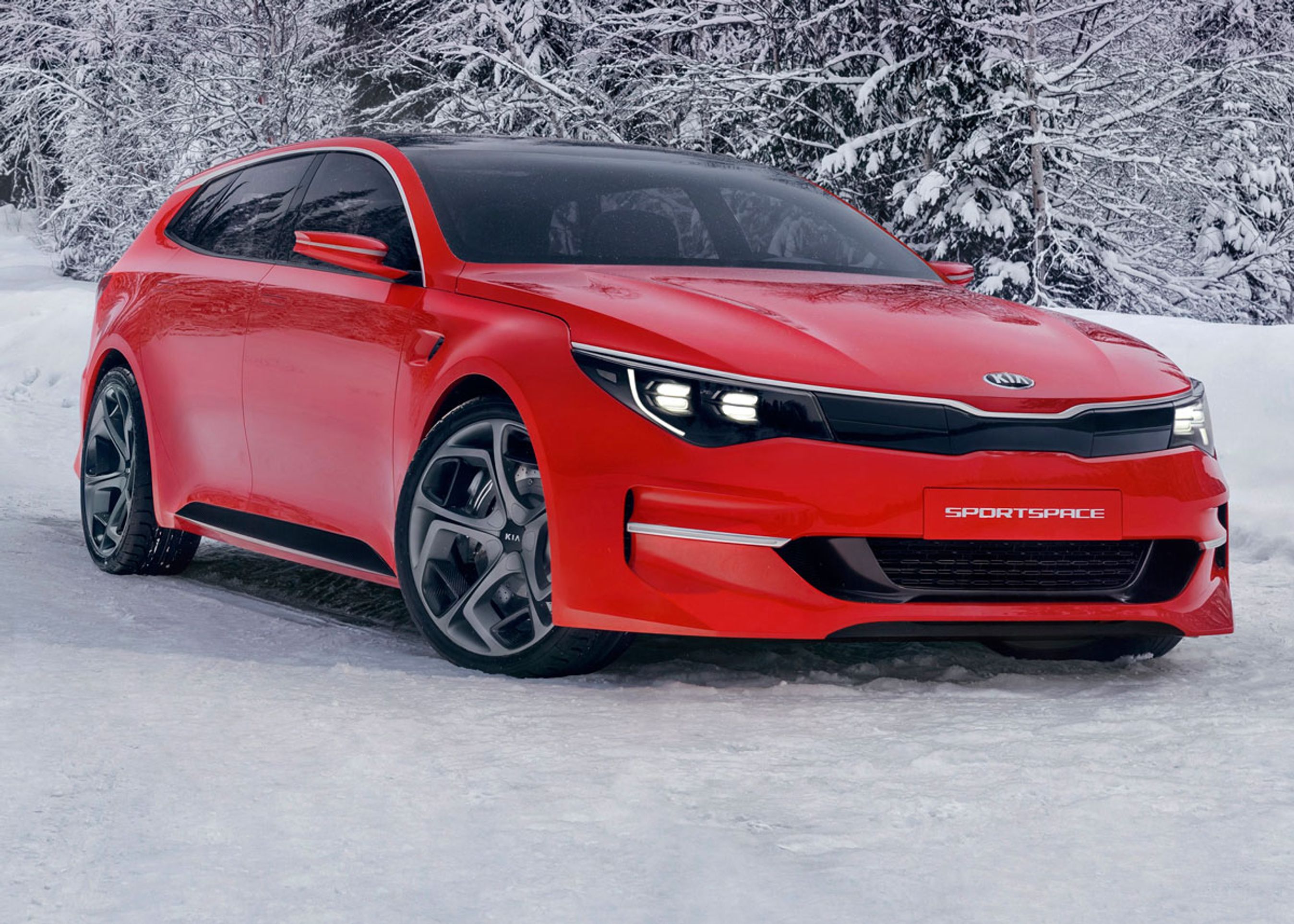 Der er skruet en del ned for effekterne siden konceptbilen Sportspace. Bl.a. er den elegante overgang fra forrude til tag forsvundet. Men grundlinjerne er de samme.