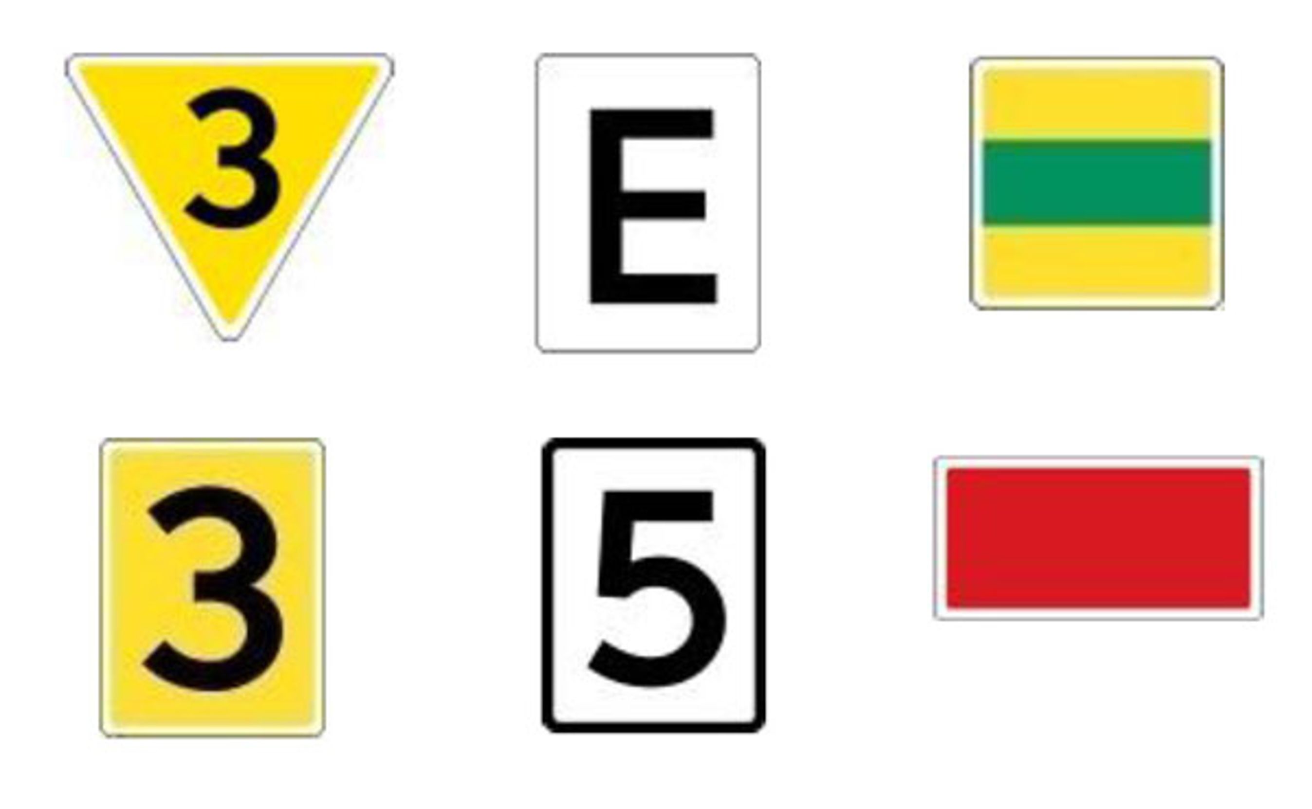 Mængden er særlige skilte rettet mod føreren af sporvognen er stor. Disse handler især om fartgrænser.