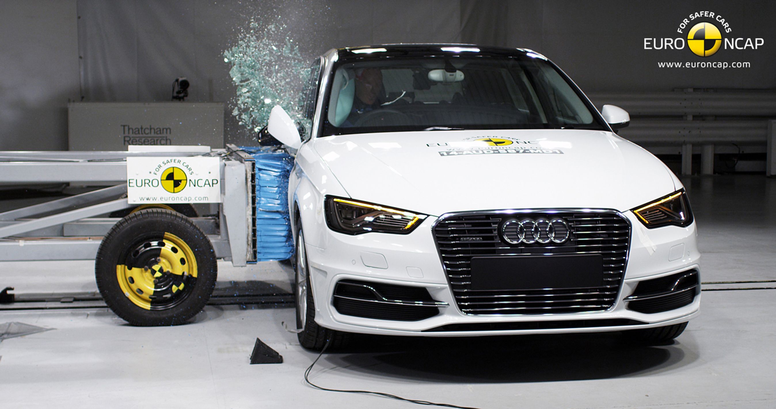 Audi A3 e-tron er en blandt fire biler i årets sidste Euro NCAP-test, hvor det bliver til fem stjerner til plug-in hybriden