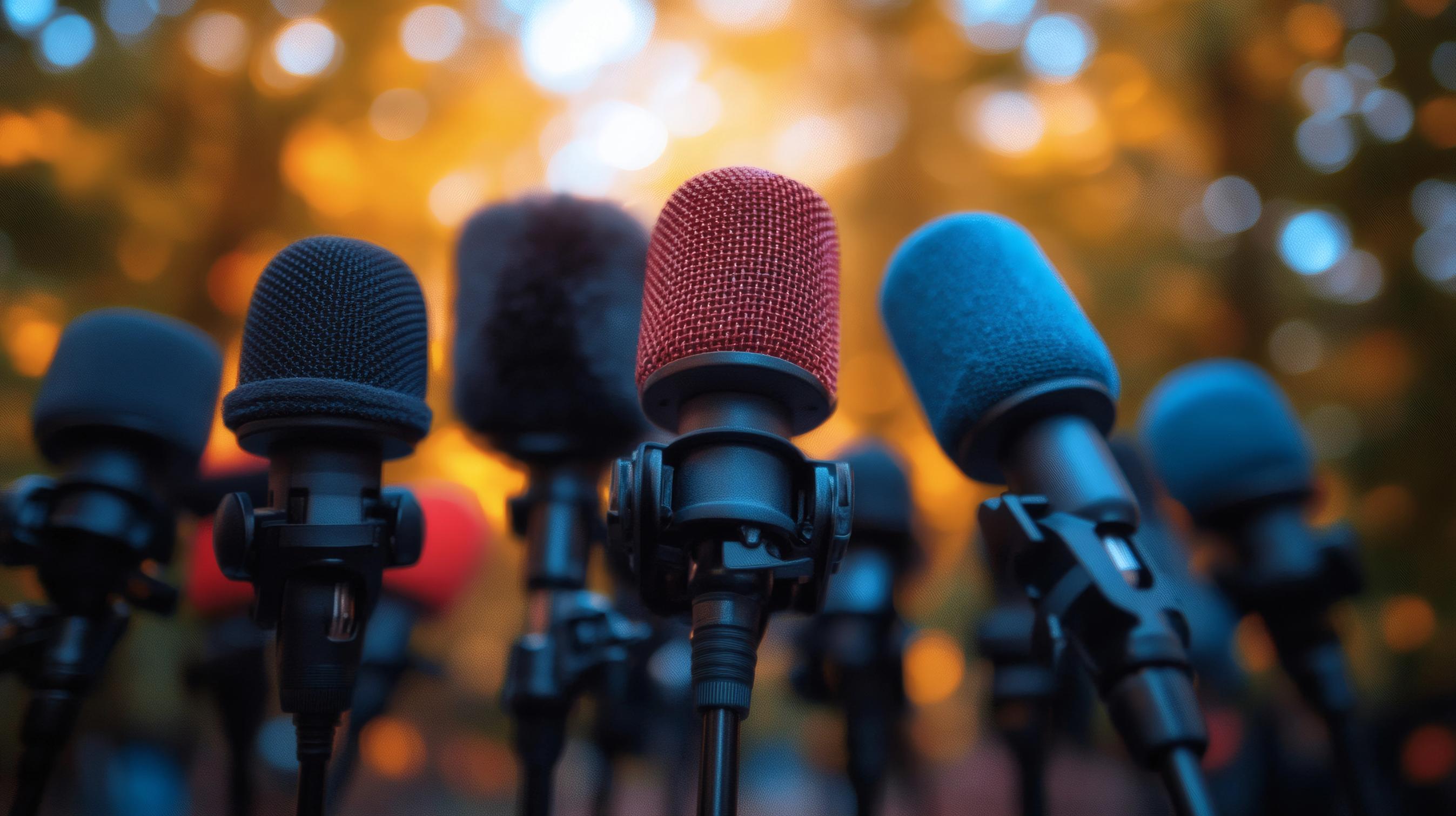 Mikrofoner i forskellige farver og former