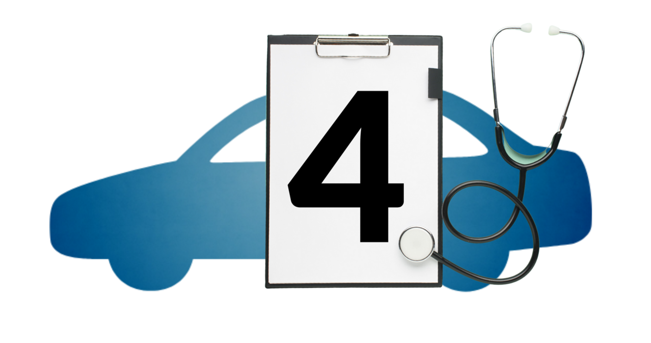 Illustration med bil og nummerering