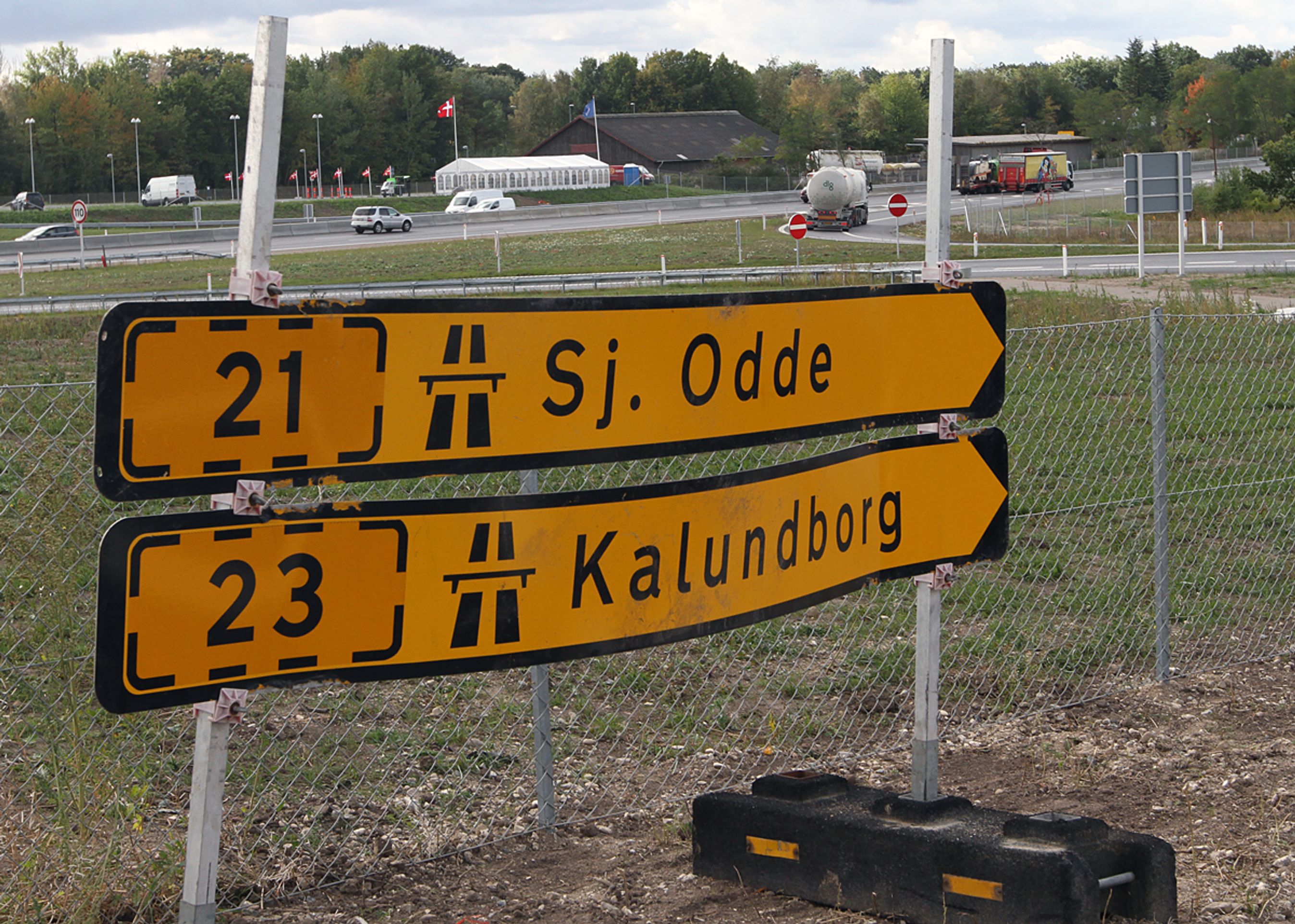 Ikke alle nye vejskilte var kommet på plads ved den officielle indvielse.