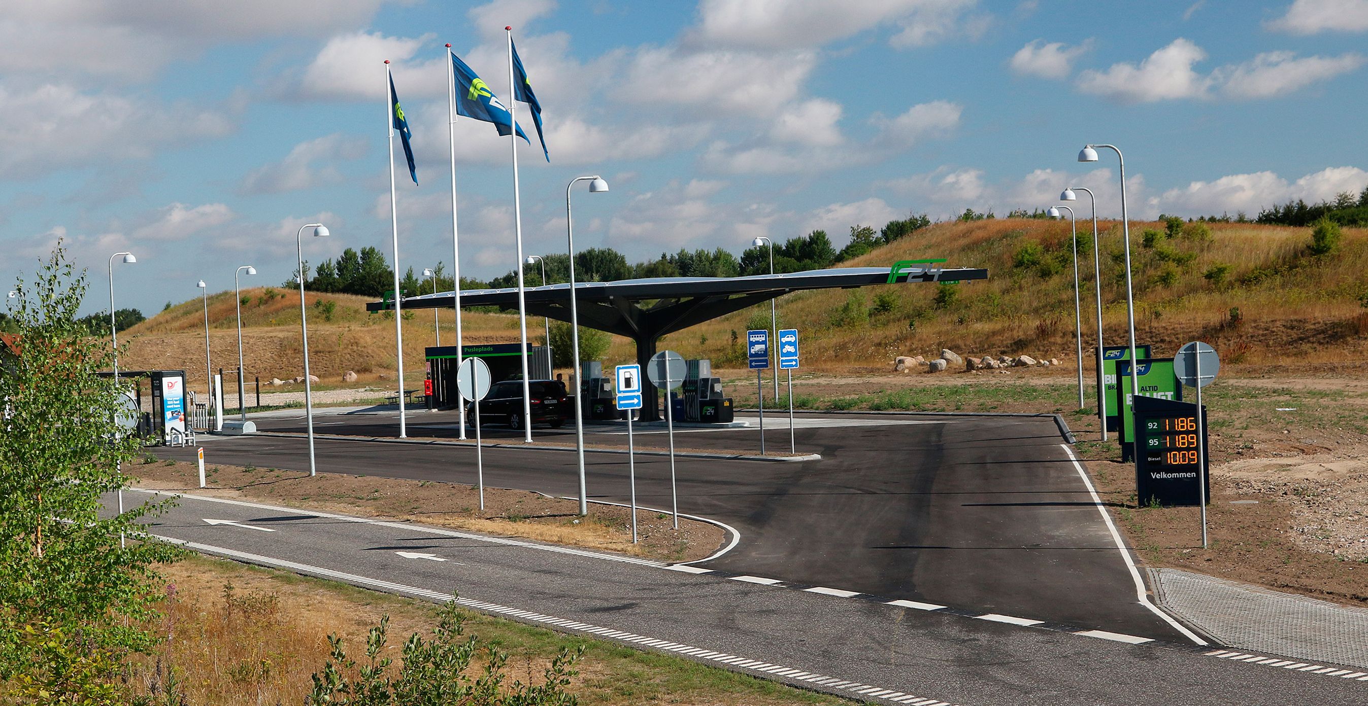 Tankstationen Springstrup Nord.