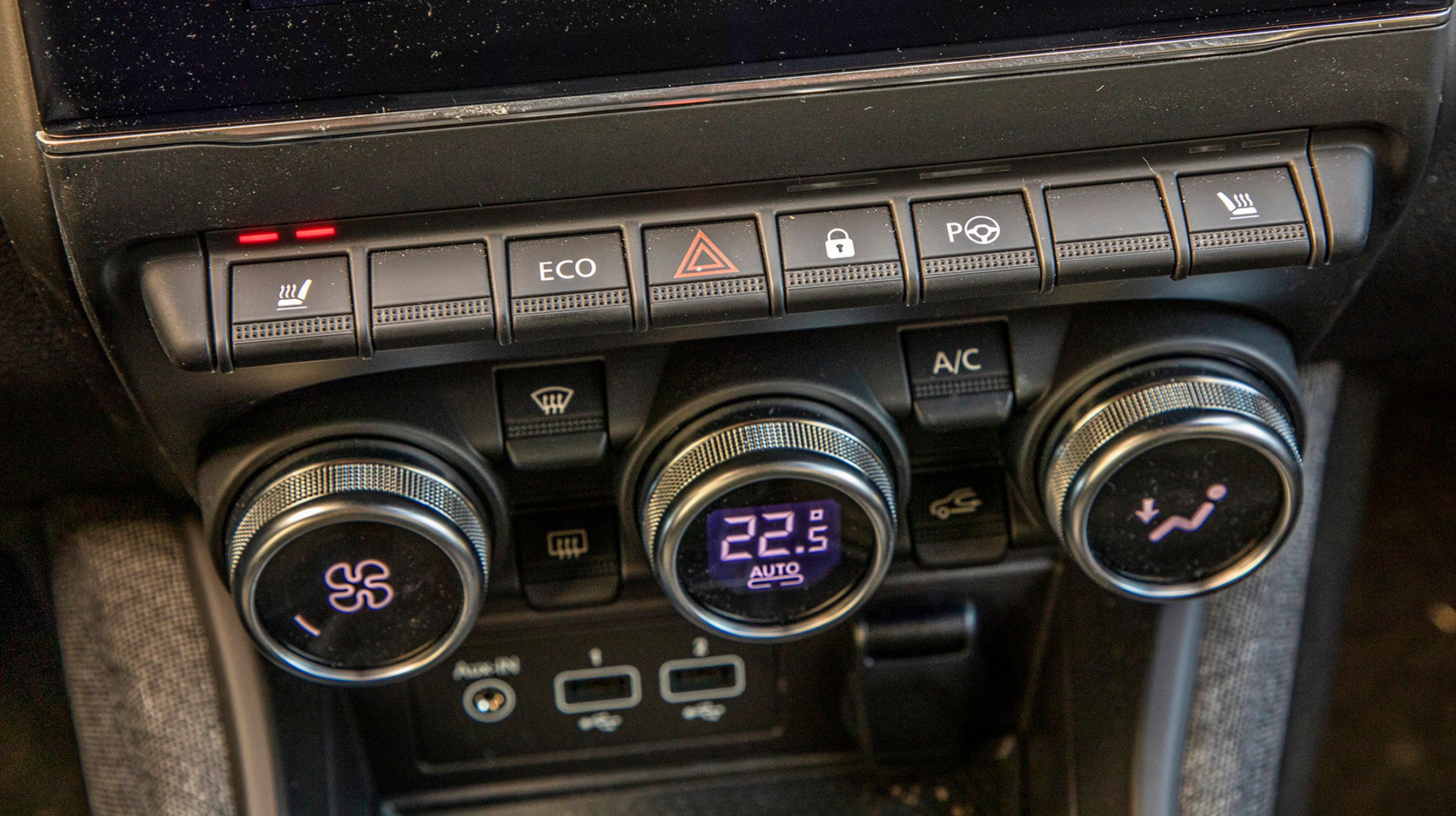 Der er let adgang til de vigtigste funktioner med knapper.