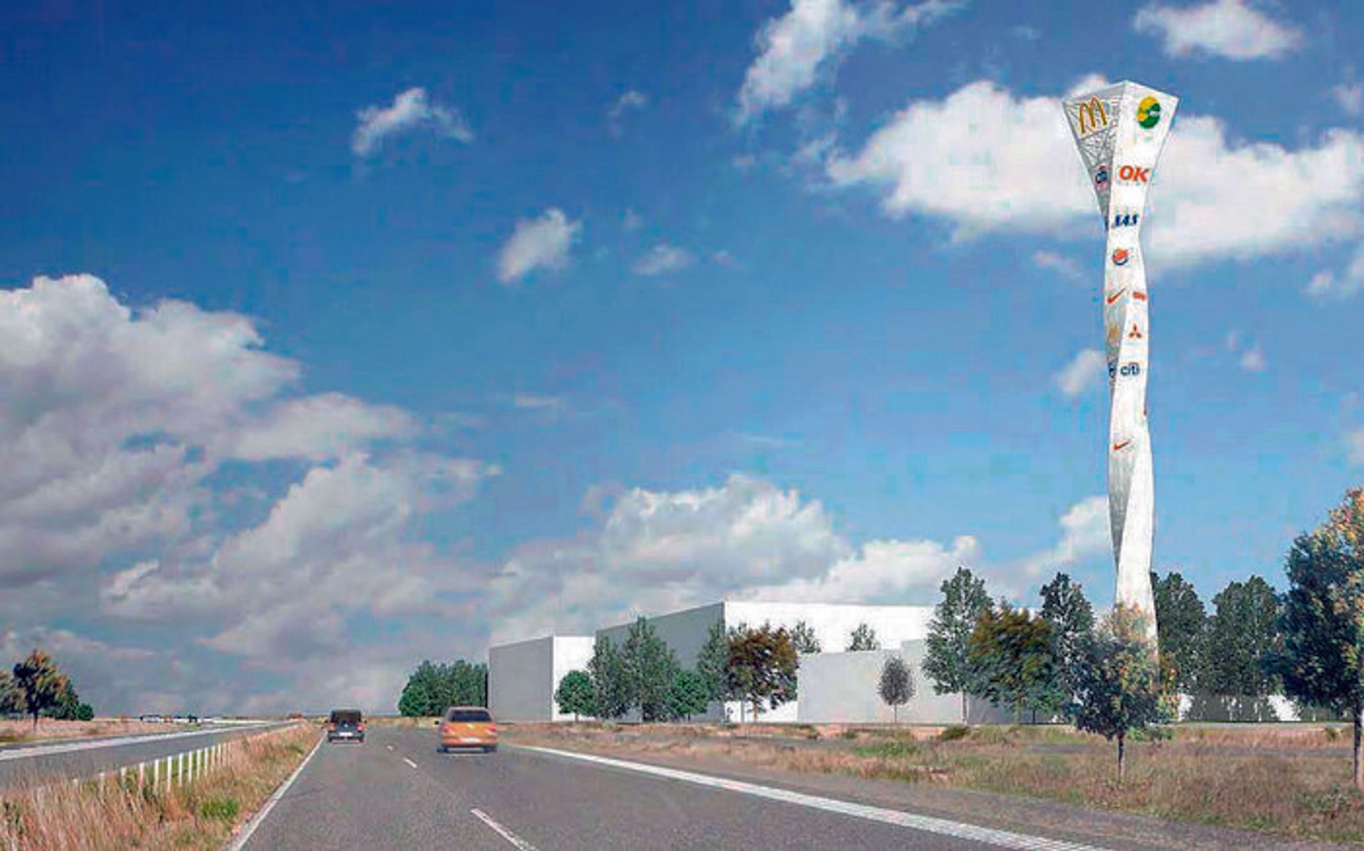 I fremtiden kan bilister se reklamer på lang afstand ved Odense