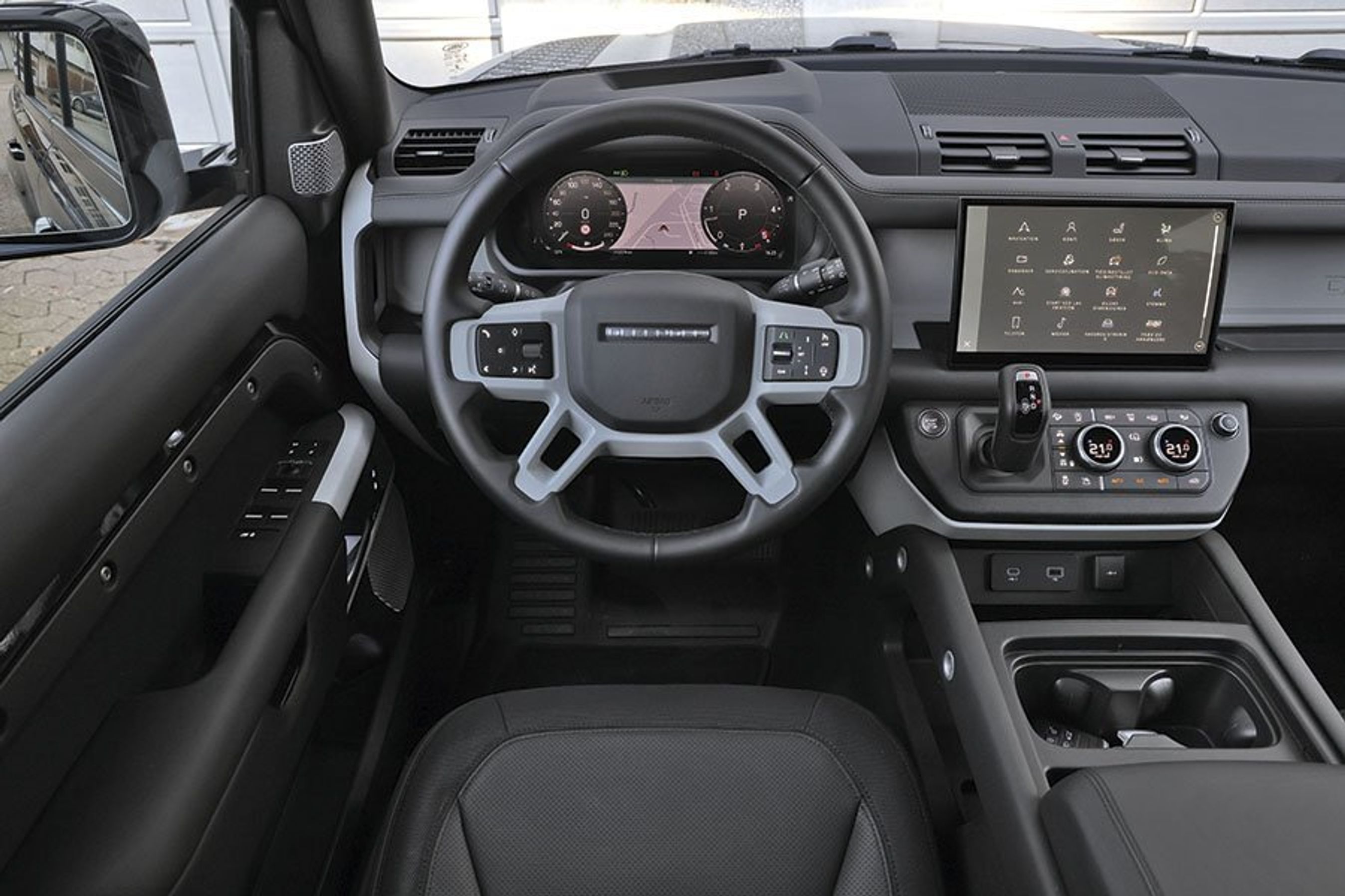 Kabinen i en Land Rover Defender