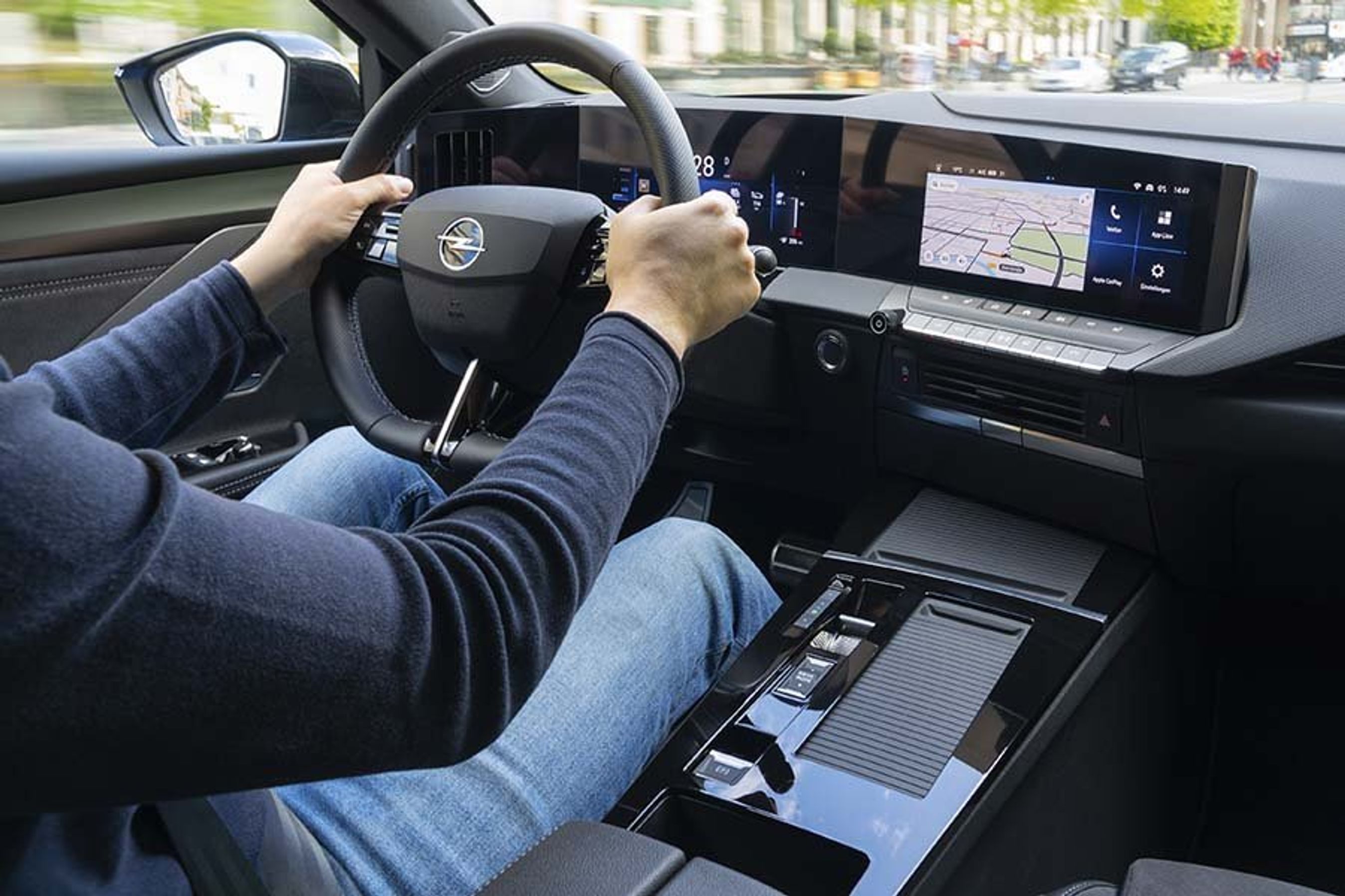 Kabine i en Opel Astra