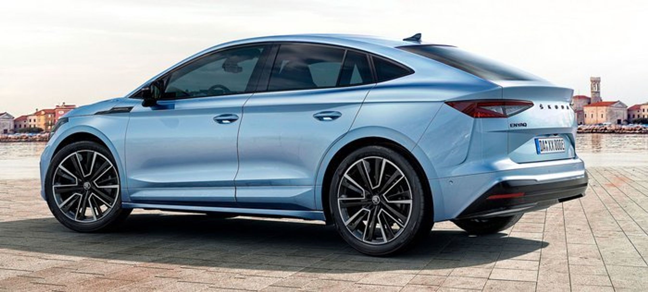 Skoda Enyaq kommer i de første udgaver til maj. Til efteråret tilføjes denne coupé-version. Computertegning: Bernhard Reichel