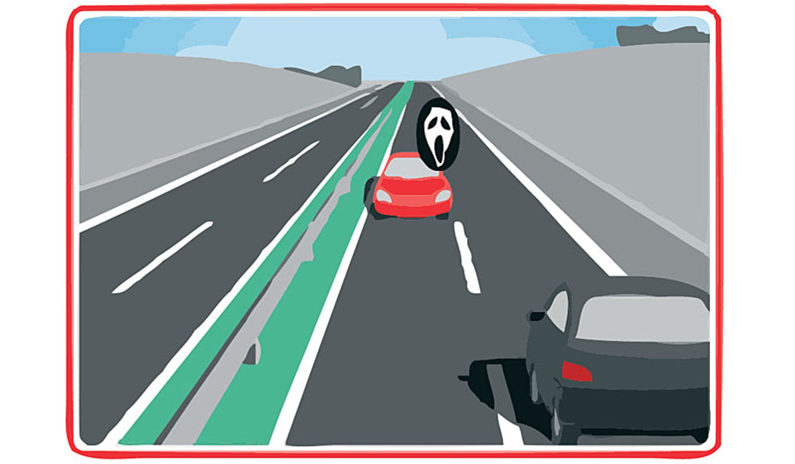 Ca. 200 gange årligt sker det, at bilister kører i den forkerte retning på motorvejen.