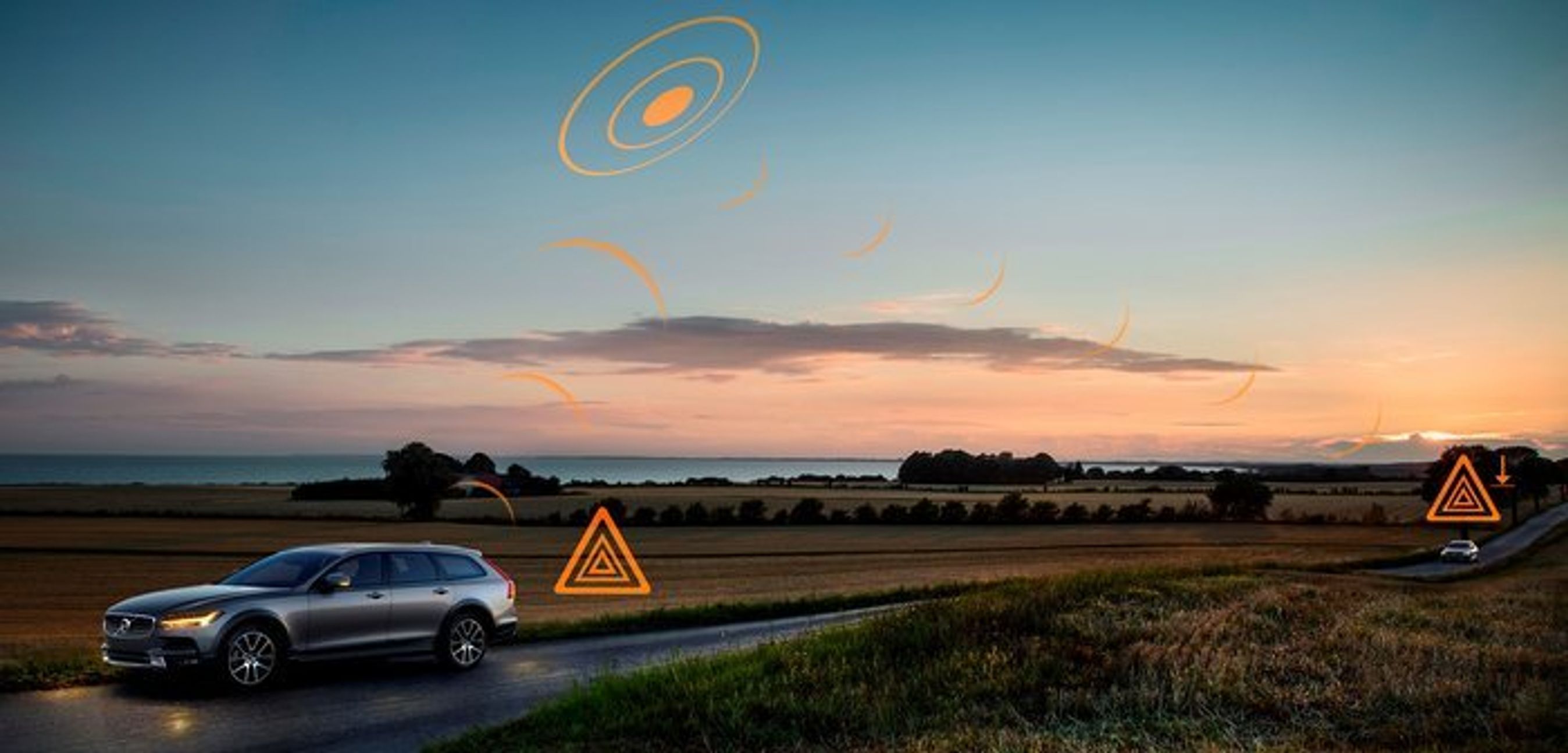 Nyere Volvoer kan nu advare hinanden.