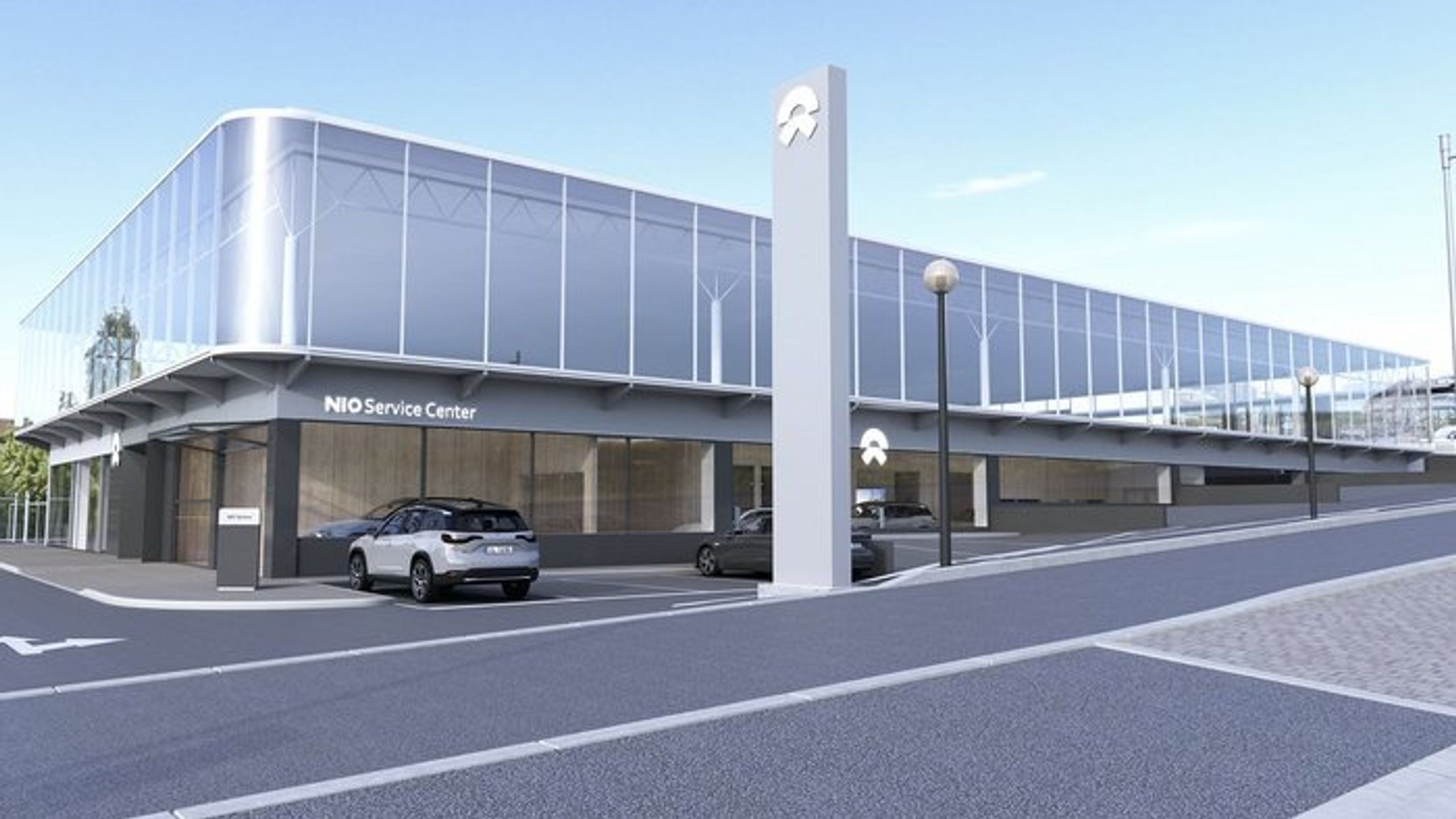 Sådan forestiller Nio sig, at det første servicecenter i Norge vil se ud.