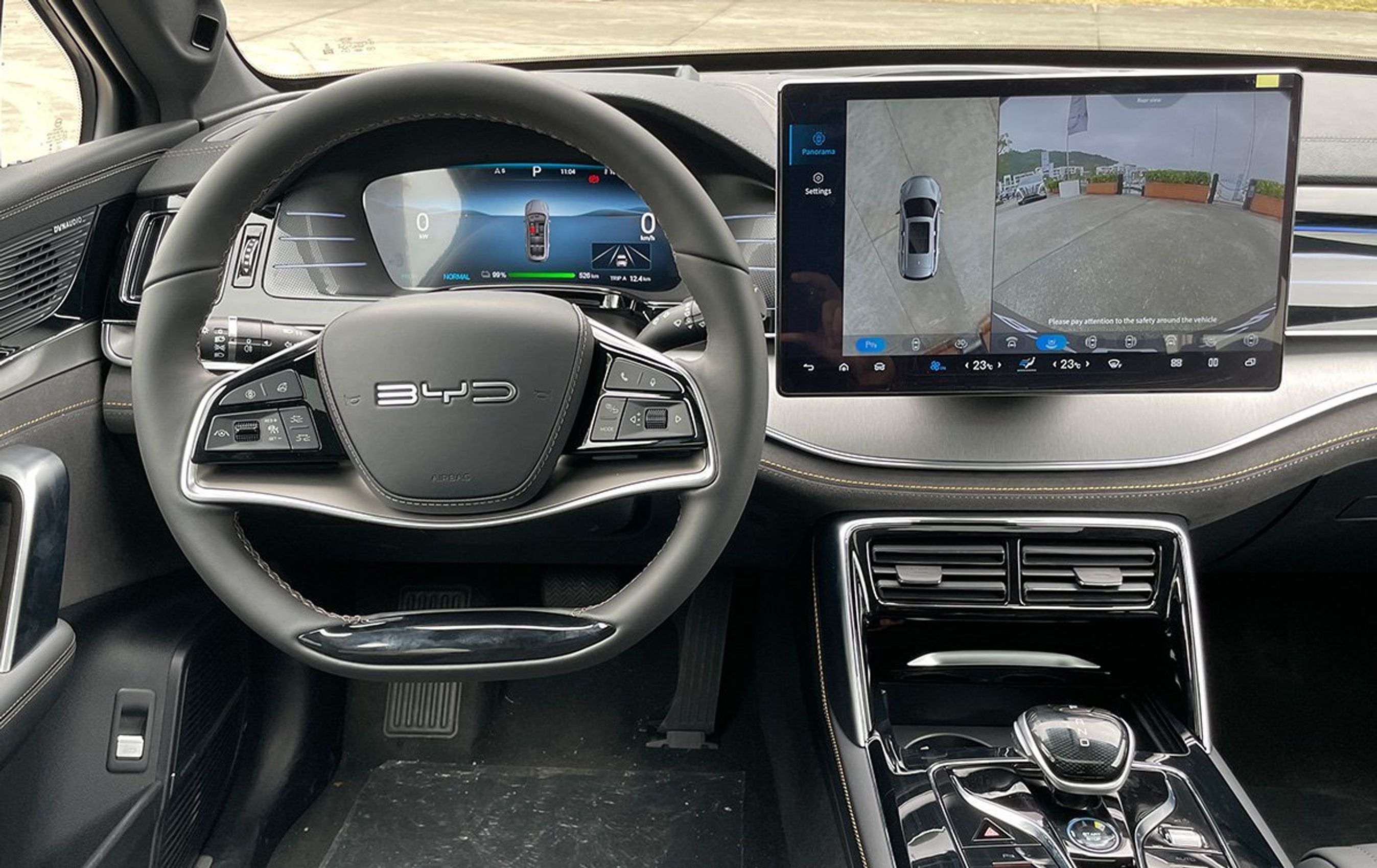 Førerpladsen i Tang.