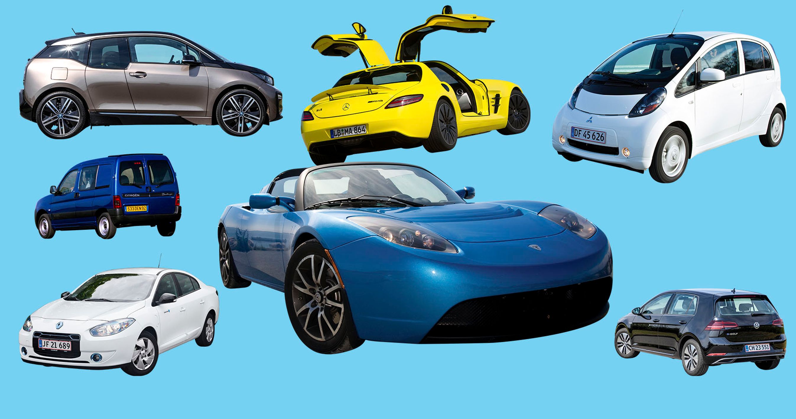 Her er syv bud på biler, som kan komme med i elbilernes "Hall of Fame"