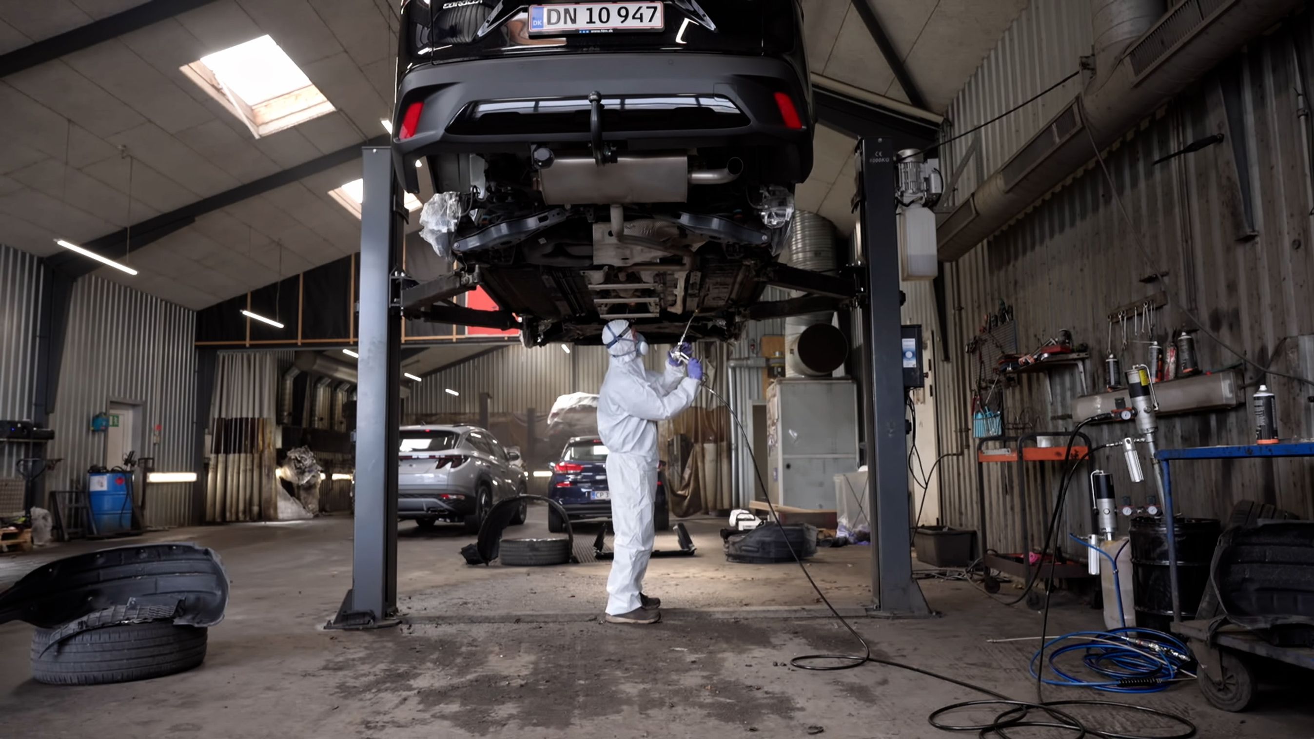 Bil for undervognsbehandling for rust