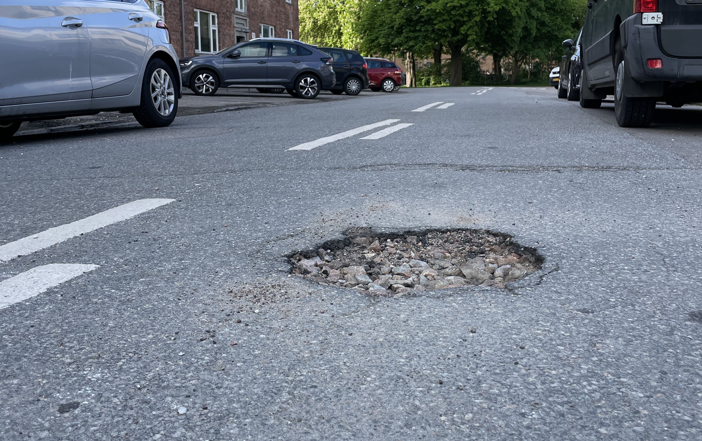 Store huller i vejene