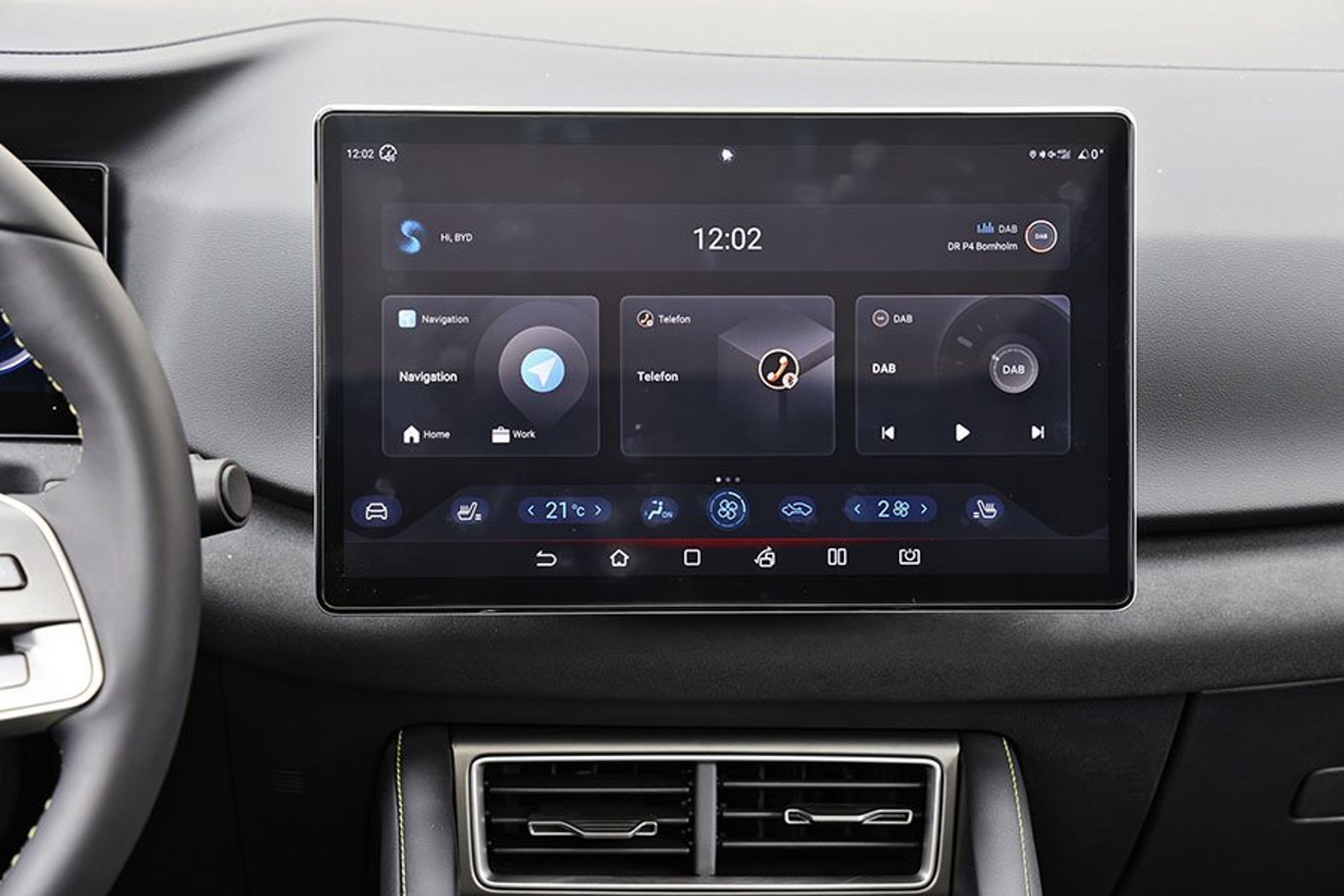 Stor skærm i en BYD Atto 2