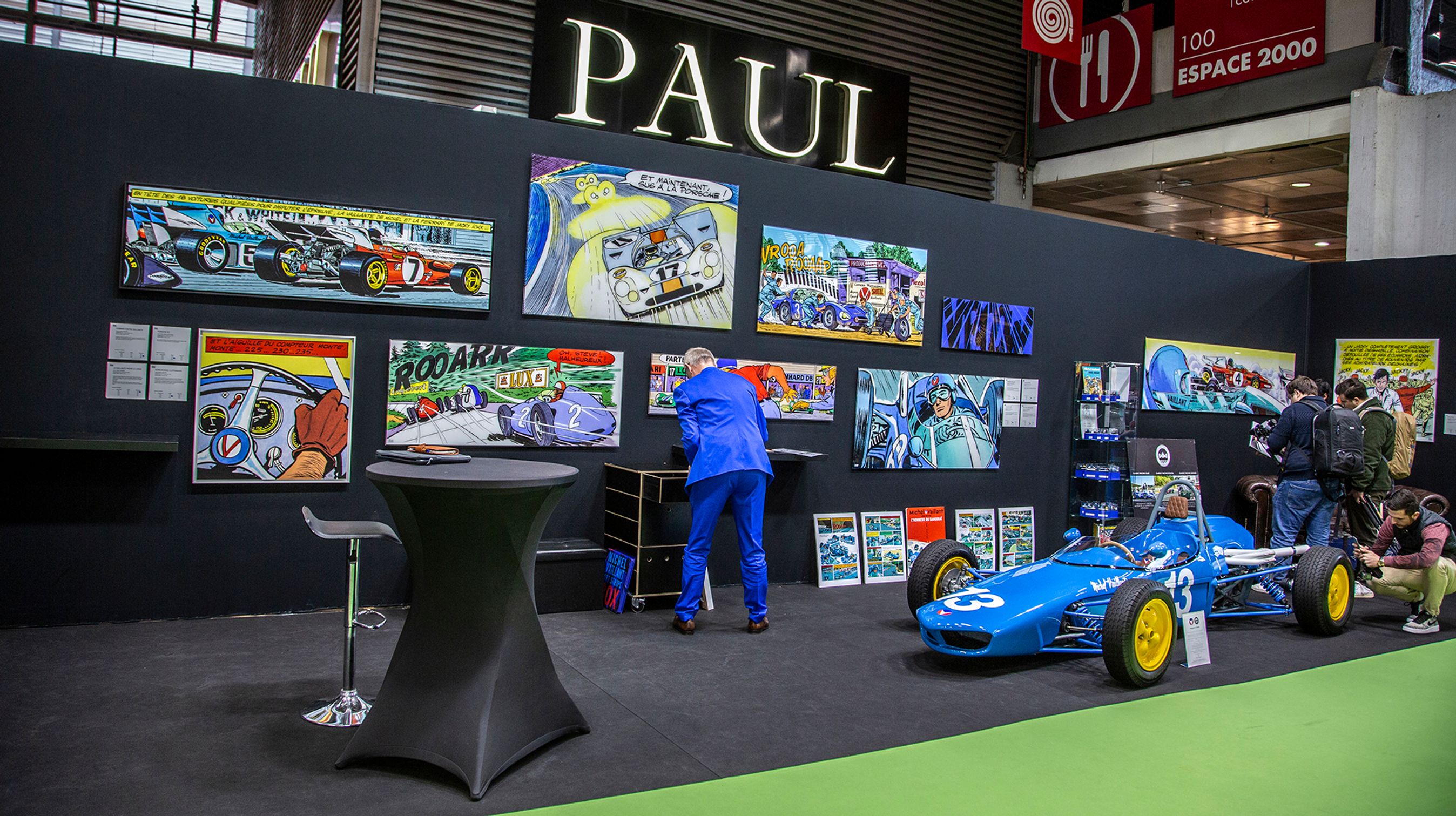 Tegneseriehelten Michel Vaillant, som vi danskere kender som Mark Breton fra fortidens ”Fart & Tempo”, har inspireret til en serie kunsttryk i stort format og til store pengepunge.