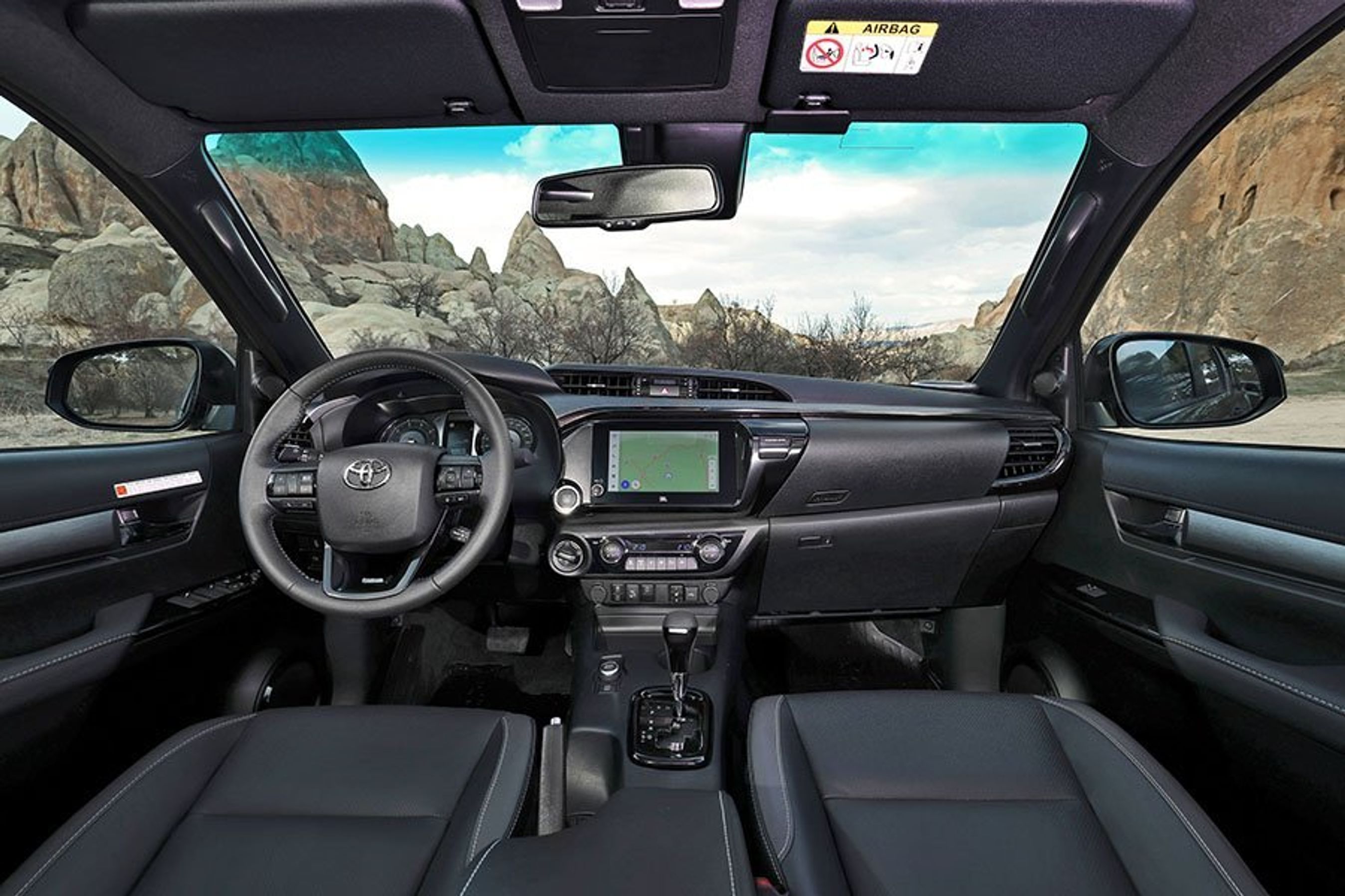 Kabinen i en Toyota Hilux