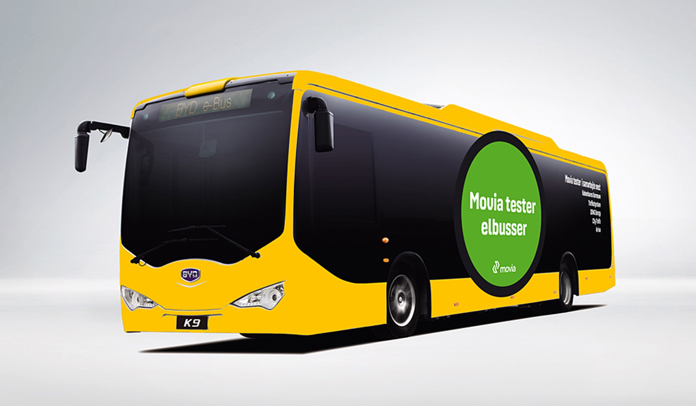 Den eldrevne udgave af BYDs K9-bus kommer nu til København.