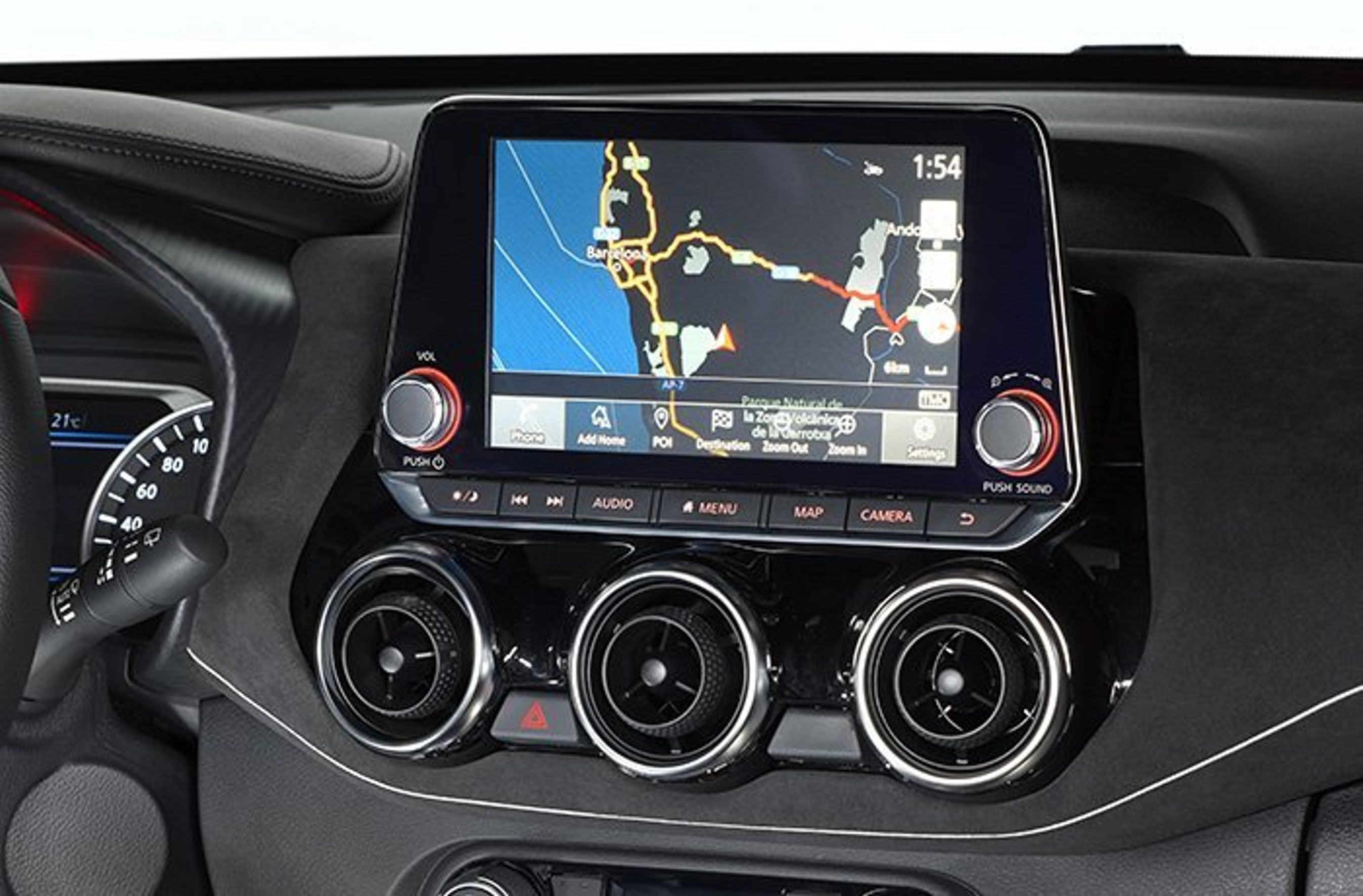 Fin skærm i Nissan Juke