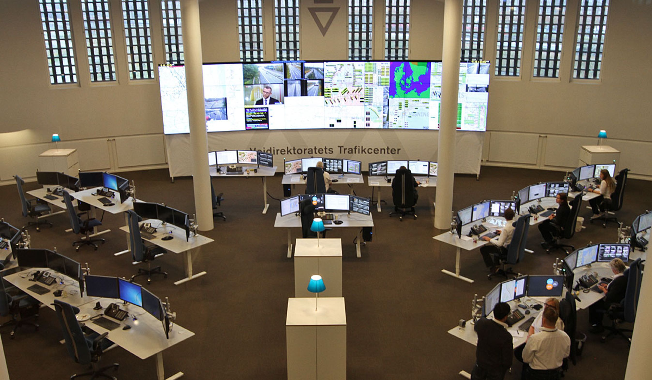 Det nye Trafikinformationscenter i Trafiktårnet.