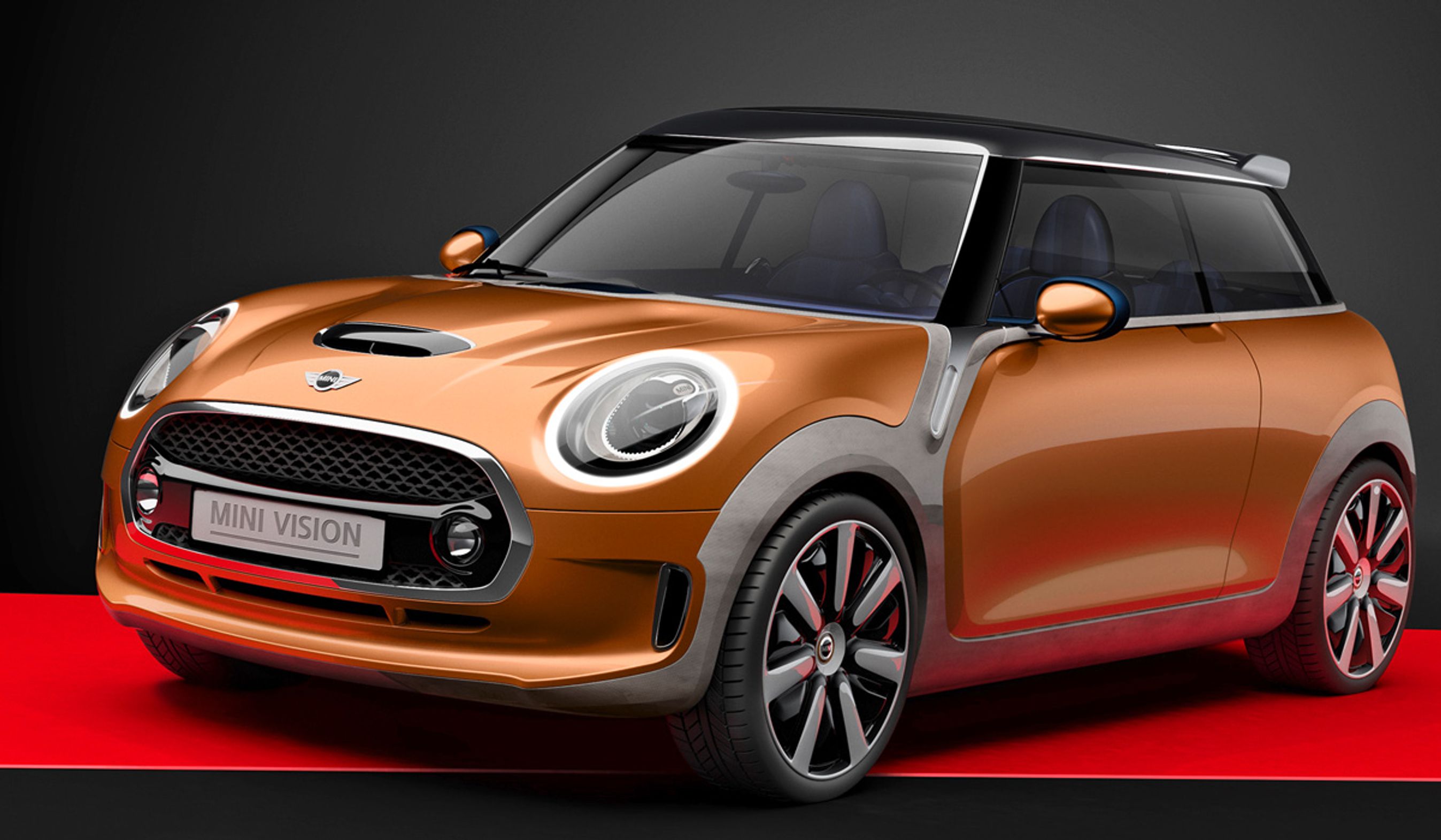 Mini Vision giver et godt billede af den kommende Mini. Det store frontgitter er meget lig den første Minis fra 1959.