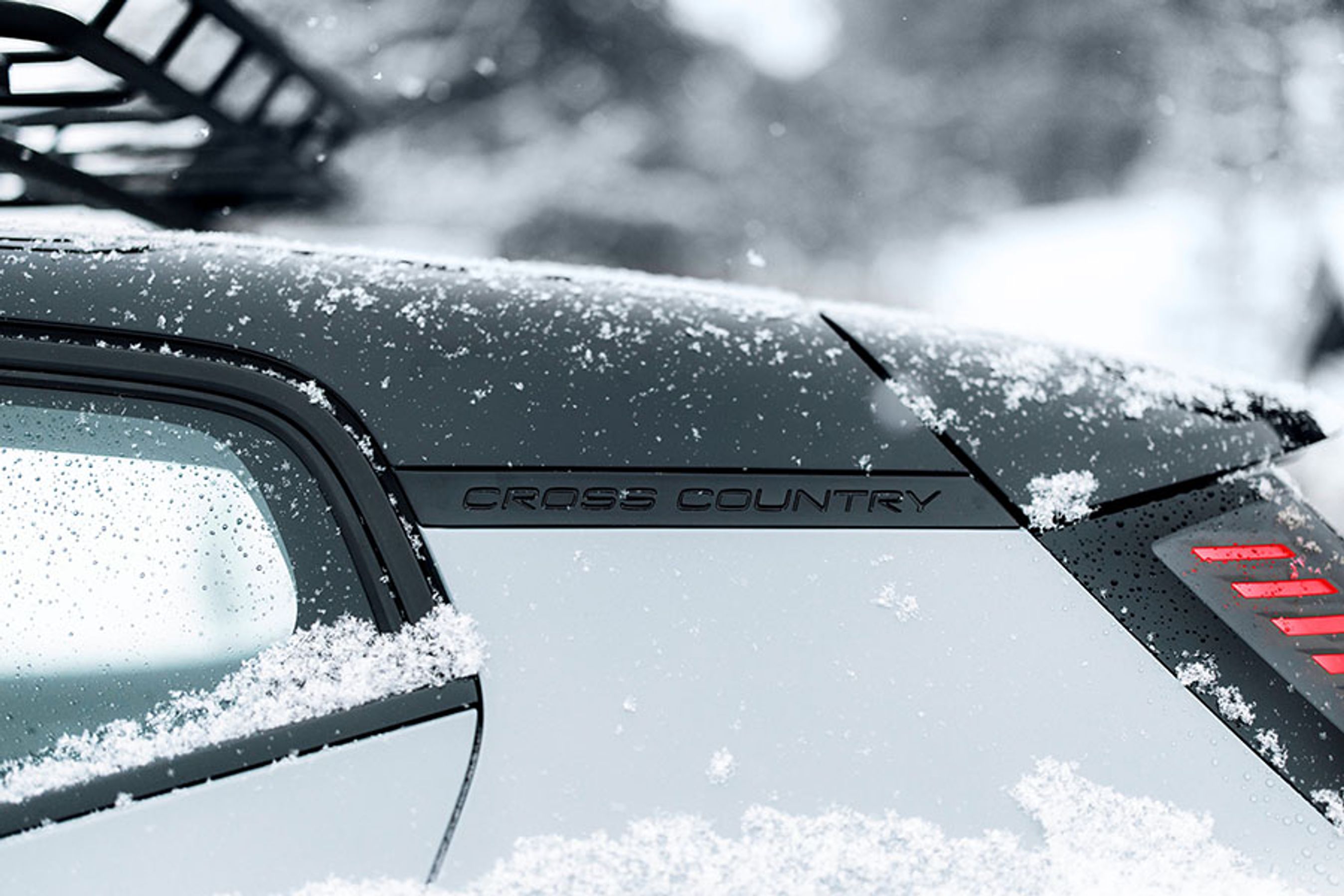 Bag bagdørene og under den bageste kofanger er der indstøbt Cross Country, så alle kan se, at denne bil kan noget særligt.