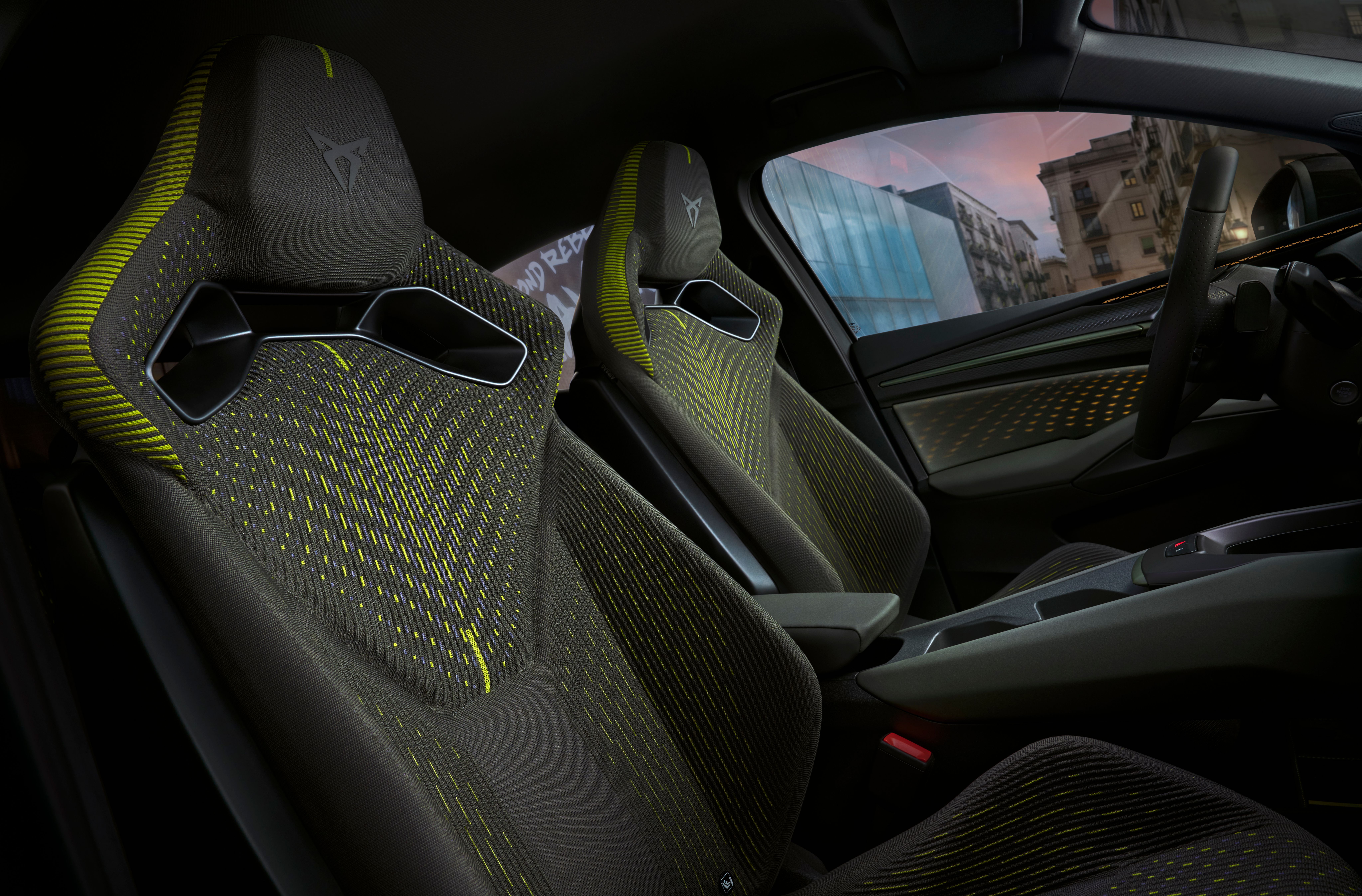 Her ses de ekstra sportslige skålsæder i Cupra Raval VZ Extreme 2026.