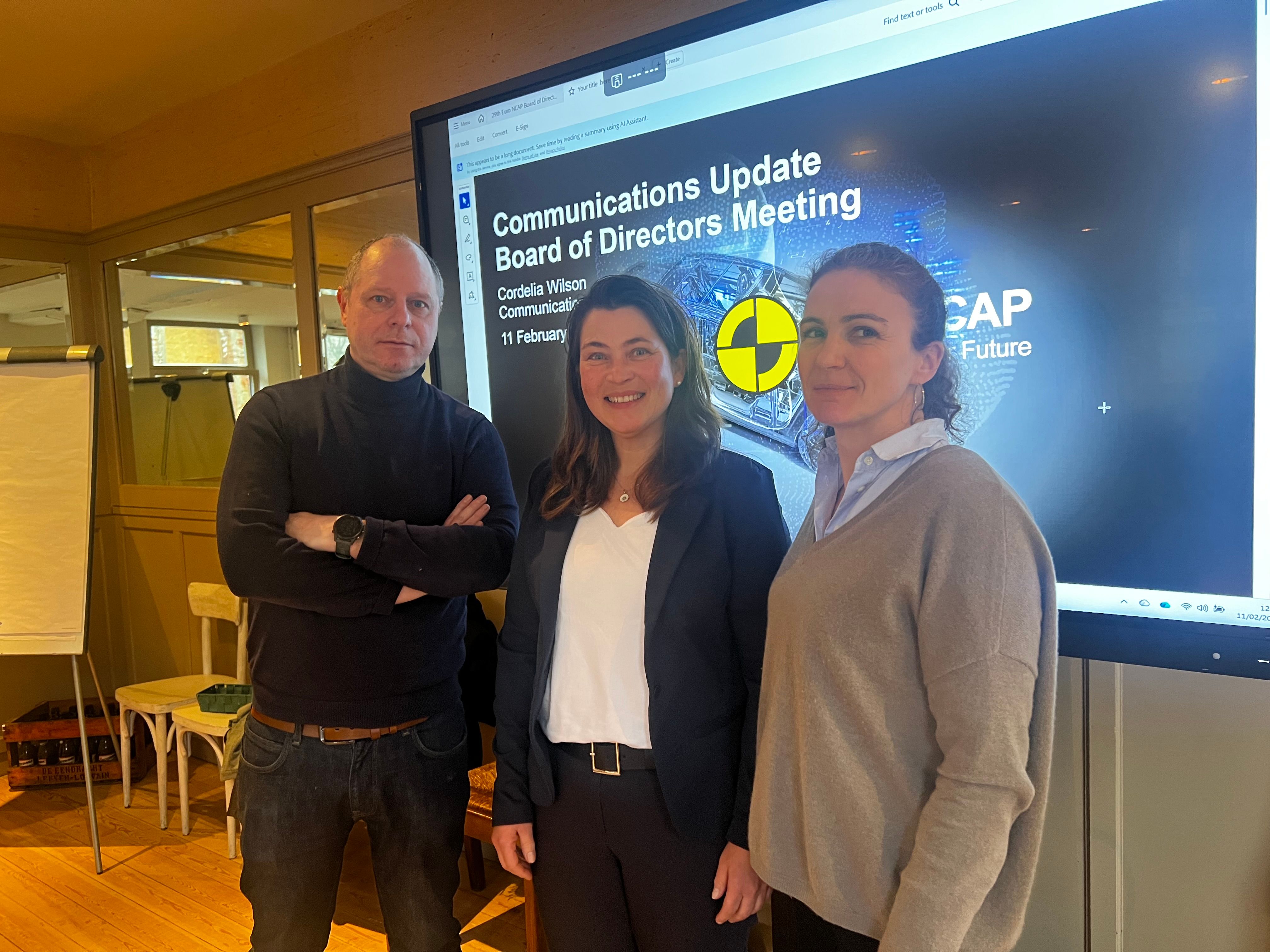 Tre medlemmer af Euro NCAP's bestyrelse