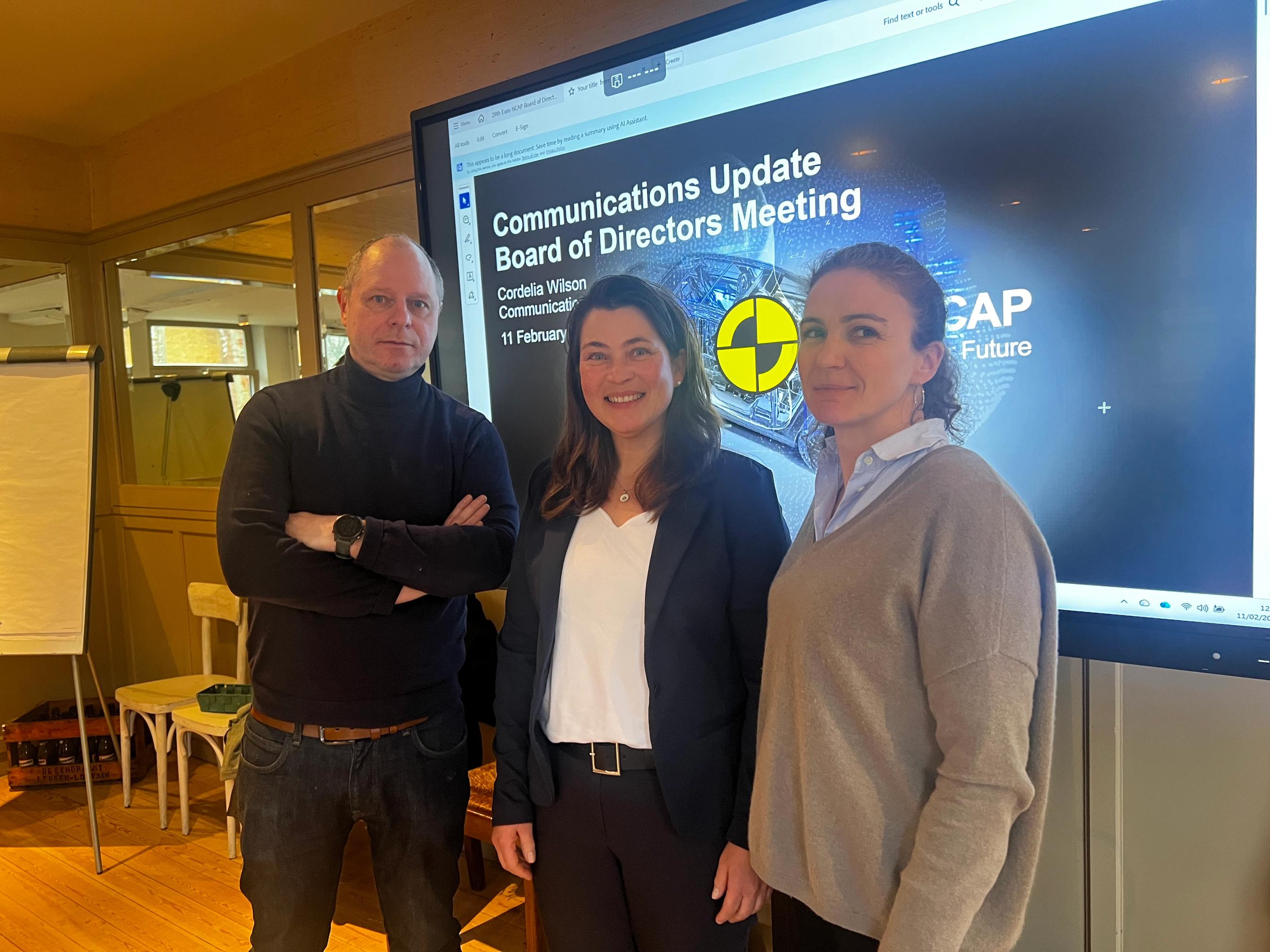 Tre medlemmer af Euro NCAP's bestyrelse