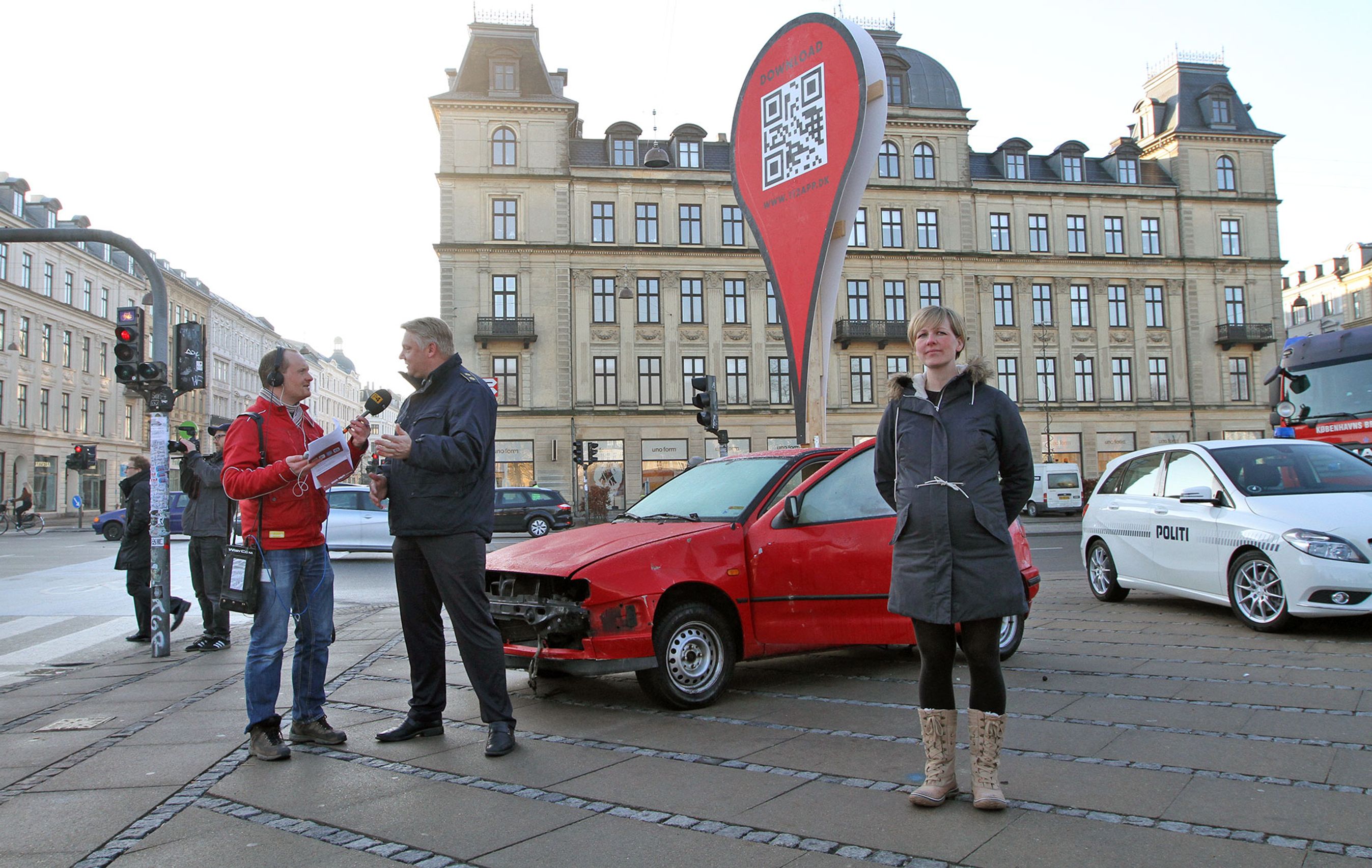Miljøminister Ida Auken stod for den officielle lancering af 112-app'en 8. april 2013.