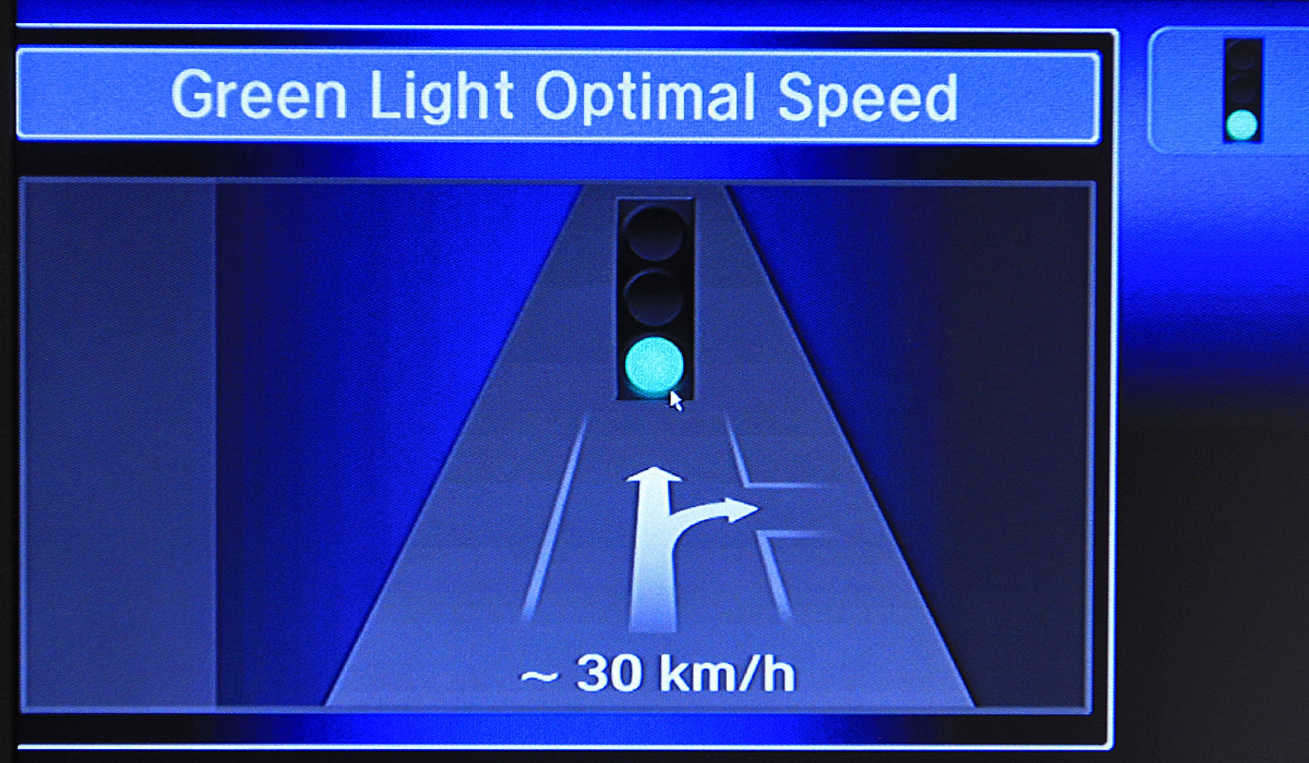 Information om grøn bølge-hastighed er en af mulighederne med C2X.