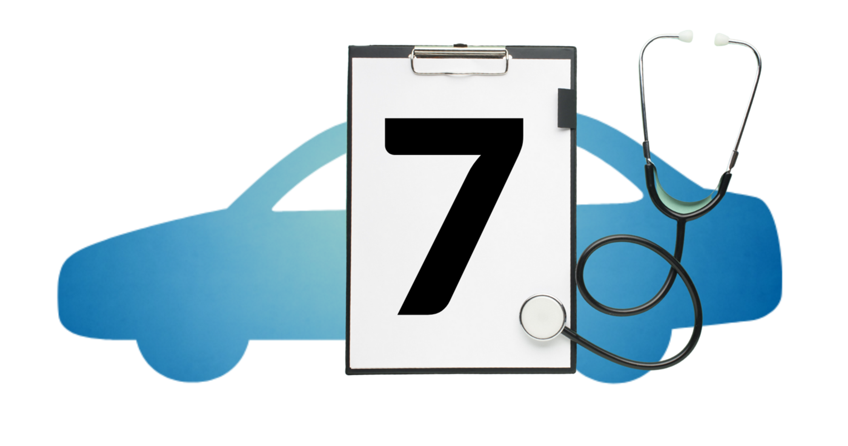 Illustration med bil og nummerering