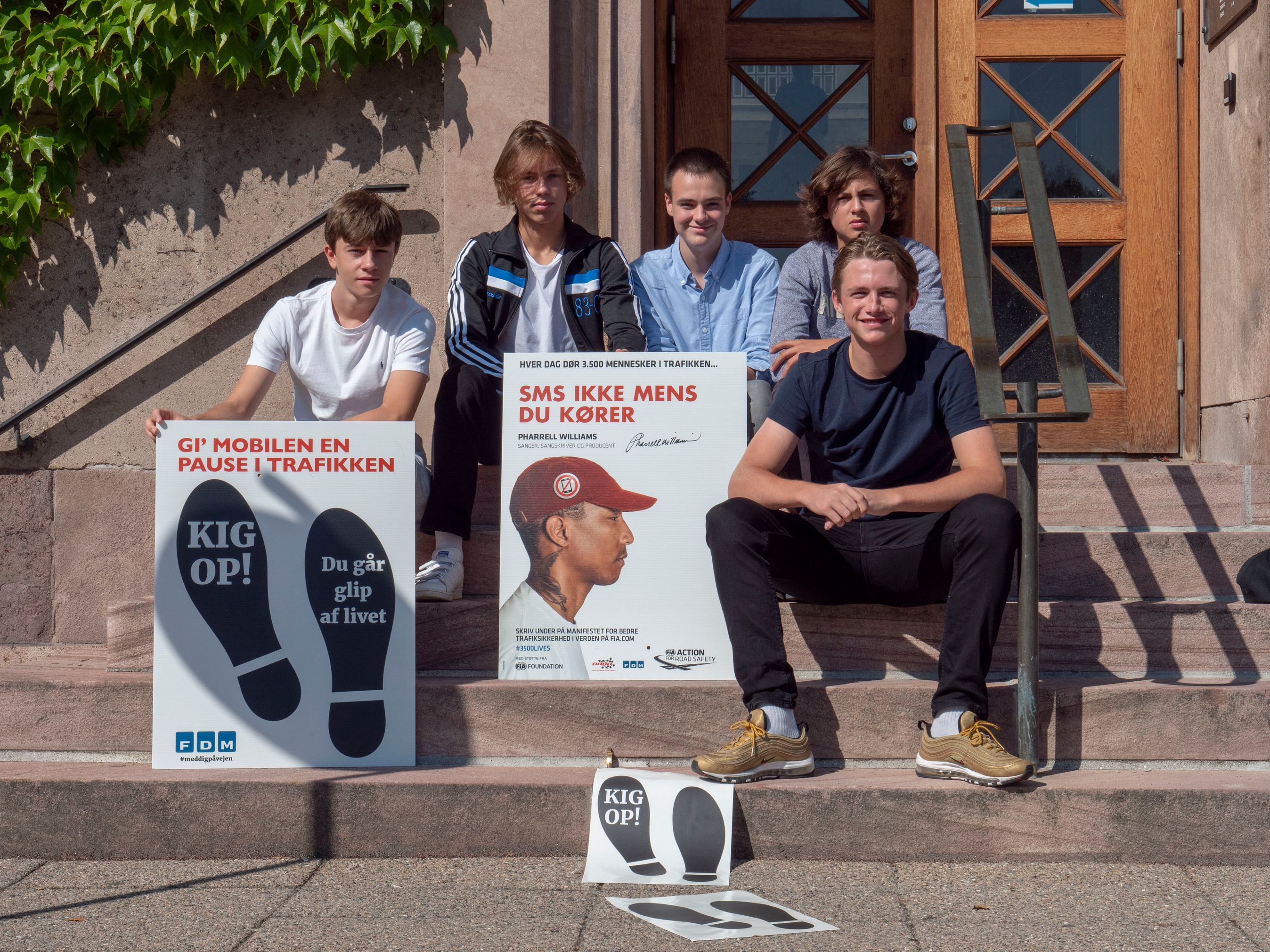 Fem skoleelever har skabt en trafikkampagne for FDM